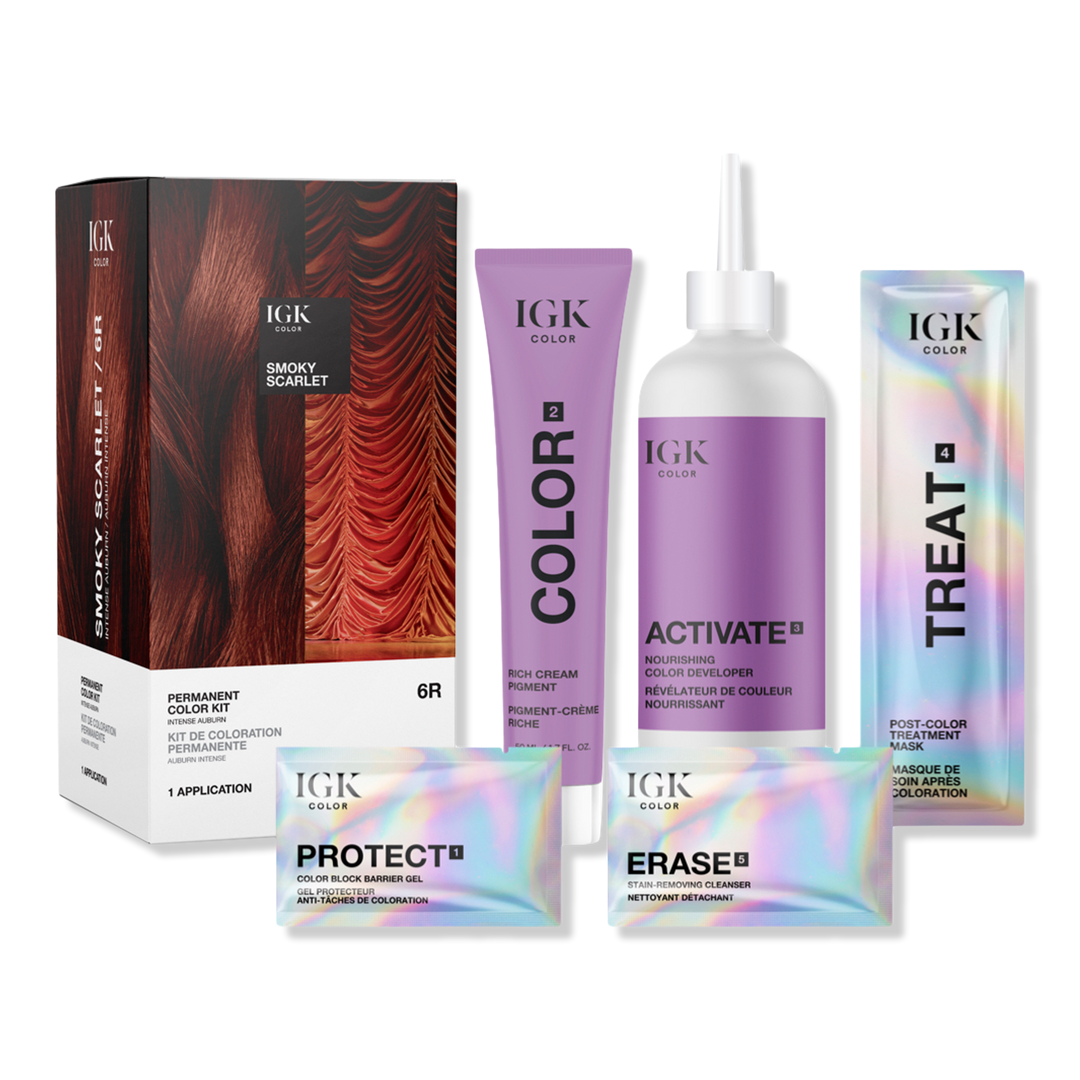 IGK, Permanent Color Kit - 6r Smoky Scarlet