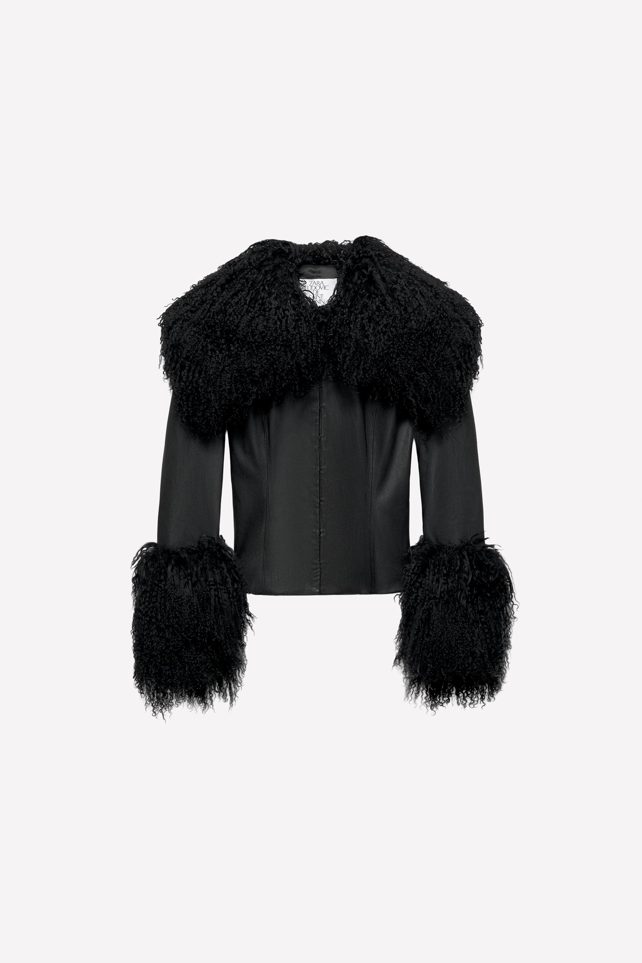 ZARA Fitted Leather Jacket Ludovic De Saint Sernin X Zara