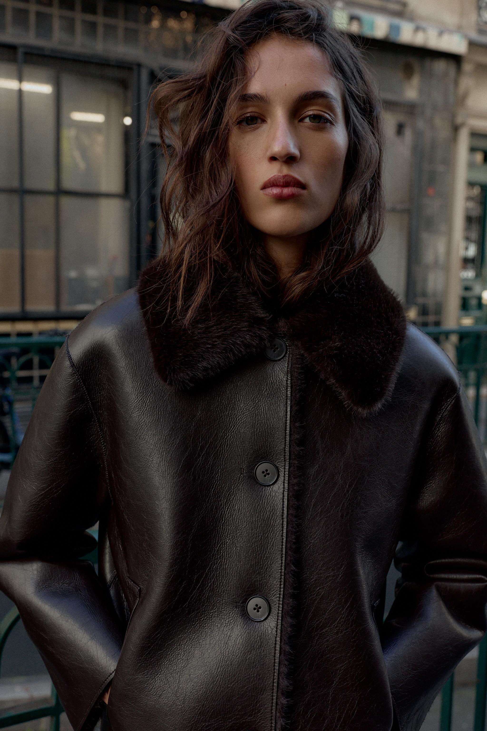 ZARA Reversible Double Faced Faux Leather Jacket