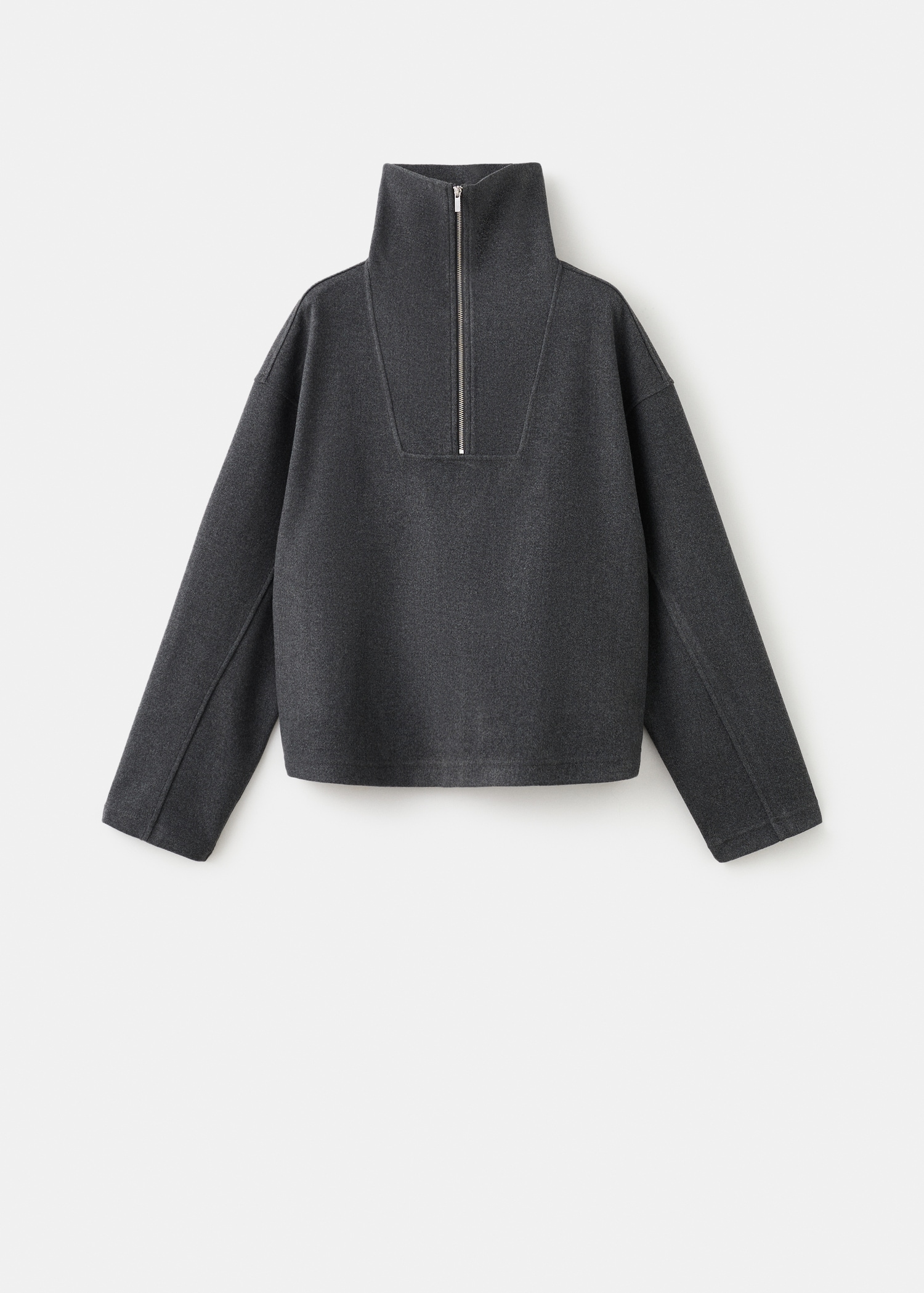 Turtleneck Sweatshirt With Zip - Women | Mango Usa