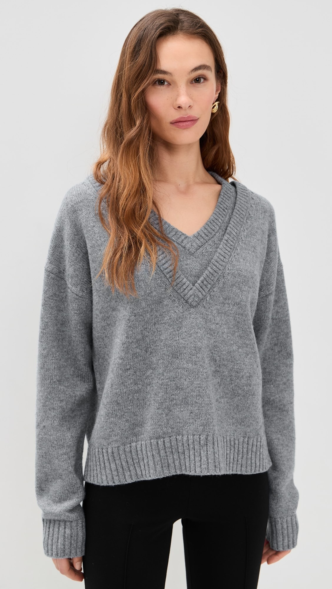 Le Bop Double V Neck Pullover Sweater
