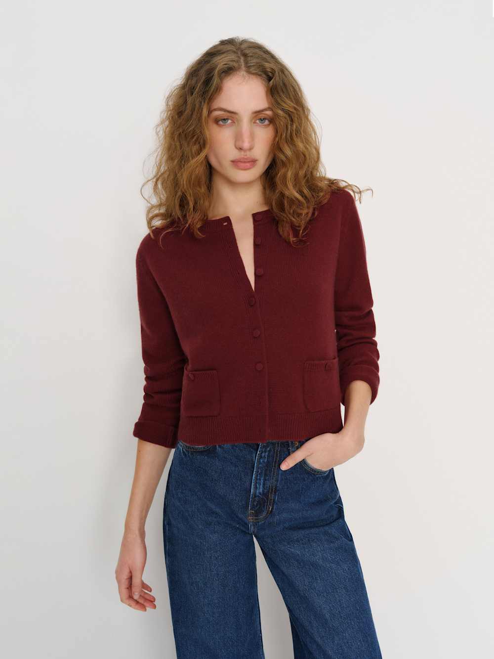 Clara Cashmere Crew Cardigan