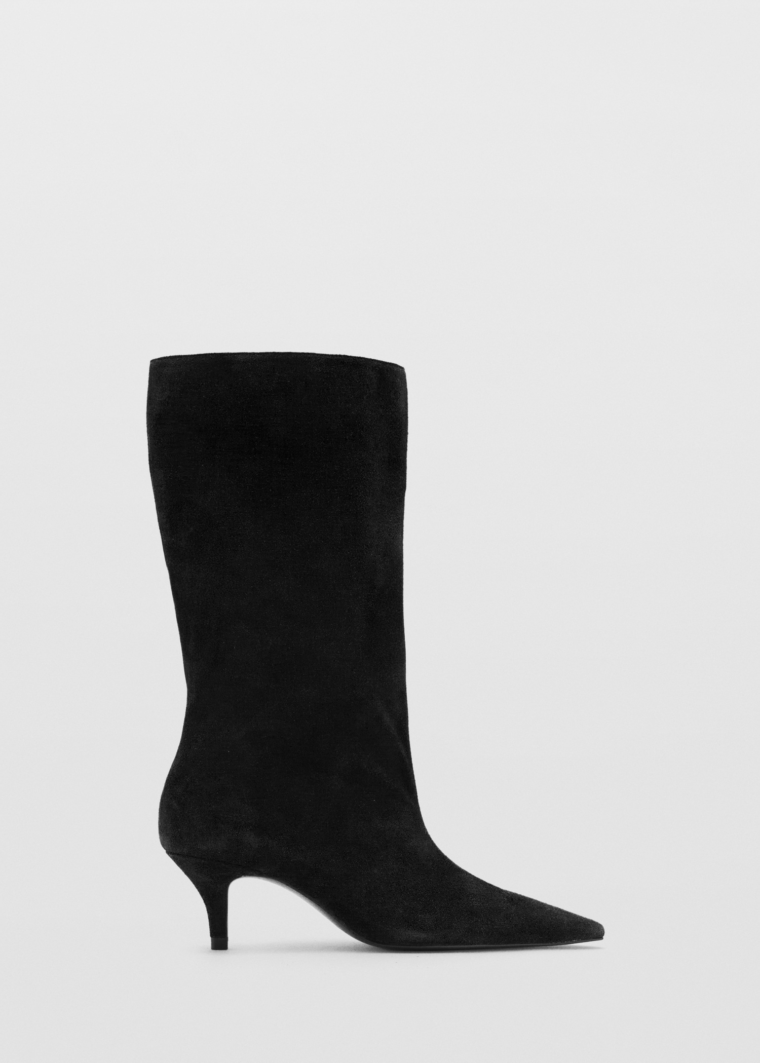 Suede Ankle Boots With Pointed Toe and Heel - Women | Mango Usa