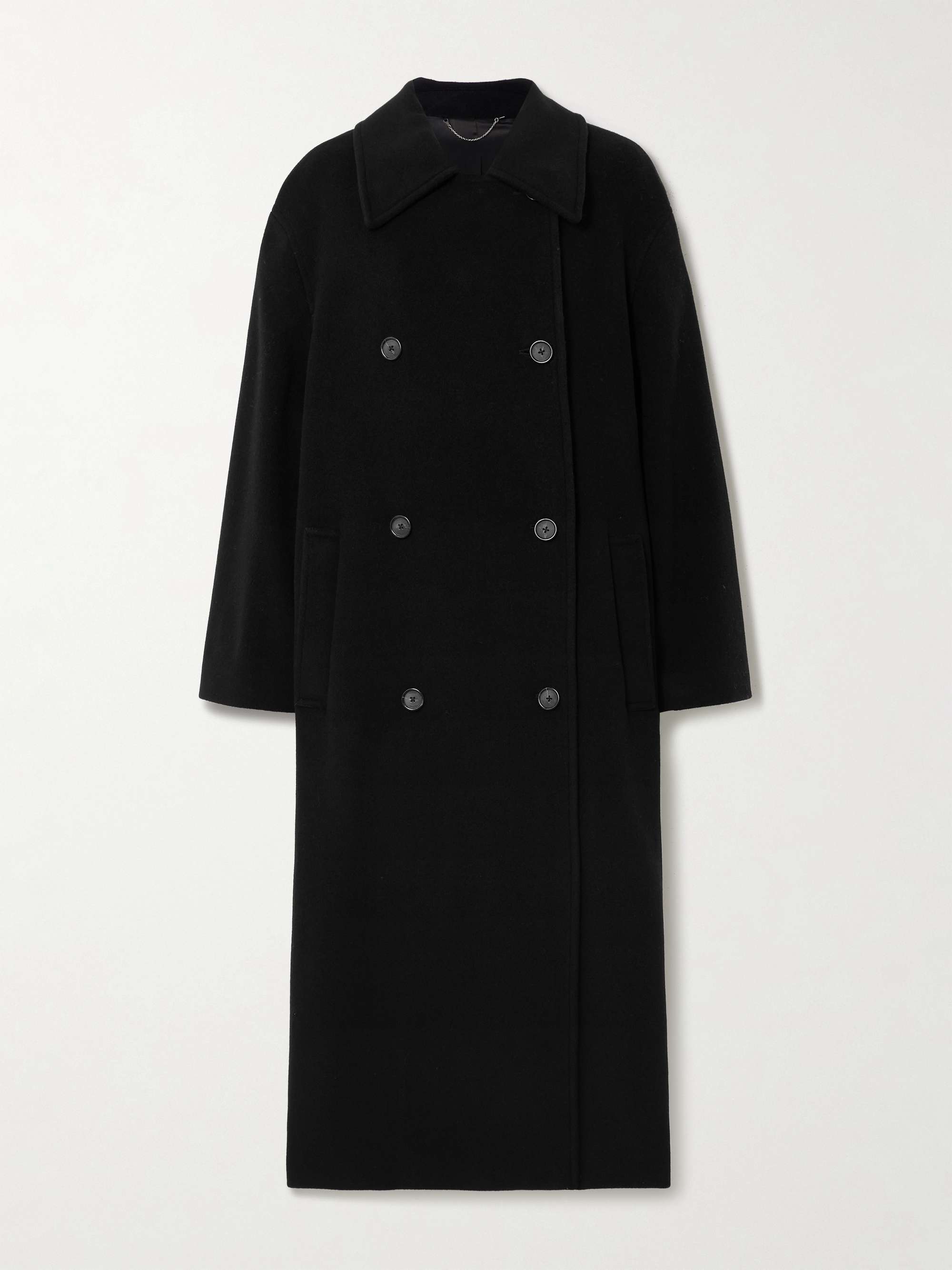 Shield Oversized Double-Breasted Wool-Blend Coat