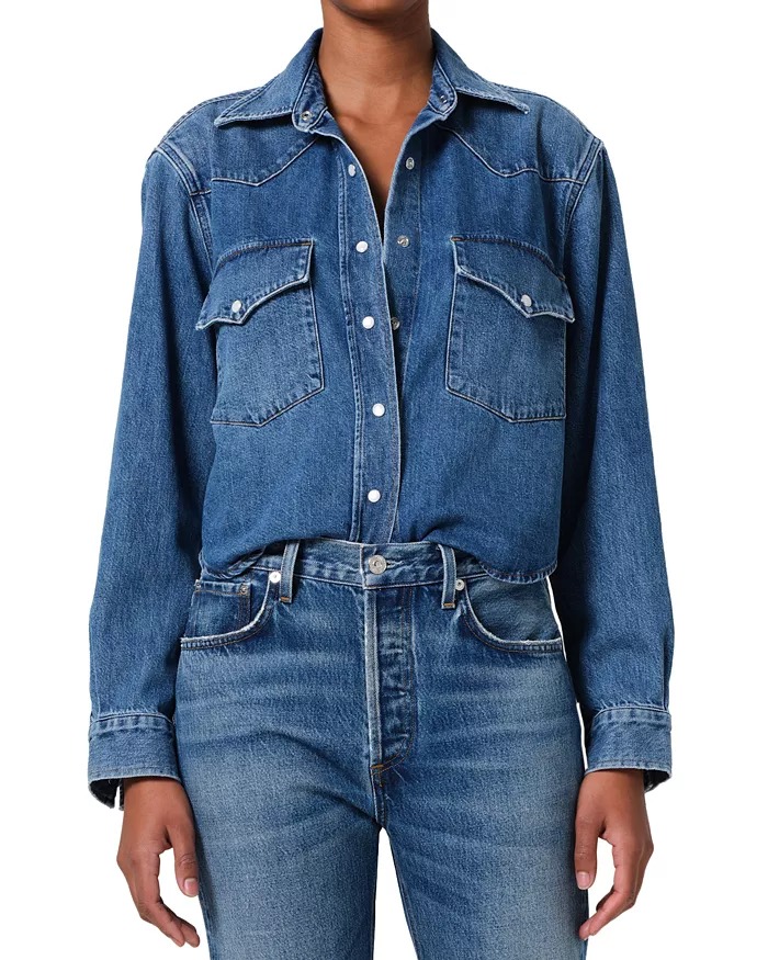 Citizens of Humanity, Cropped Denim Shirt