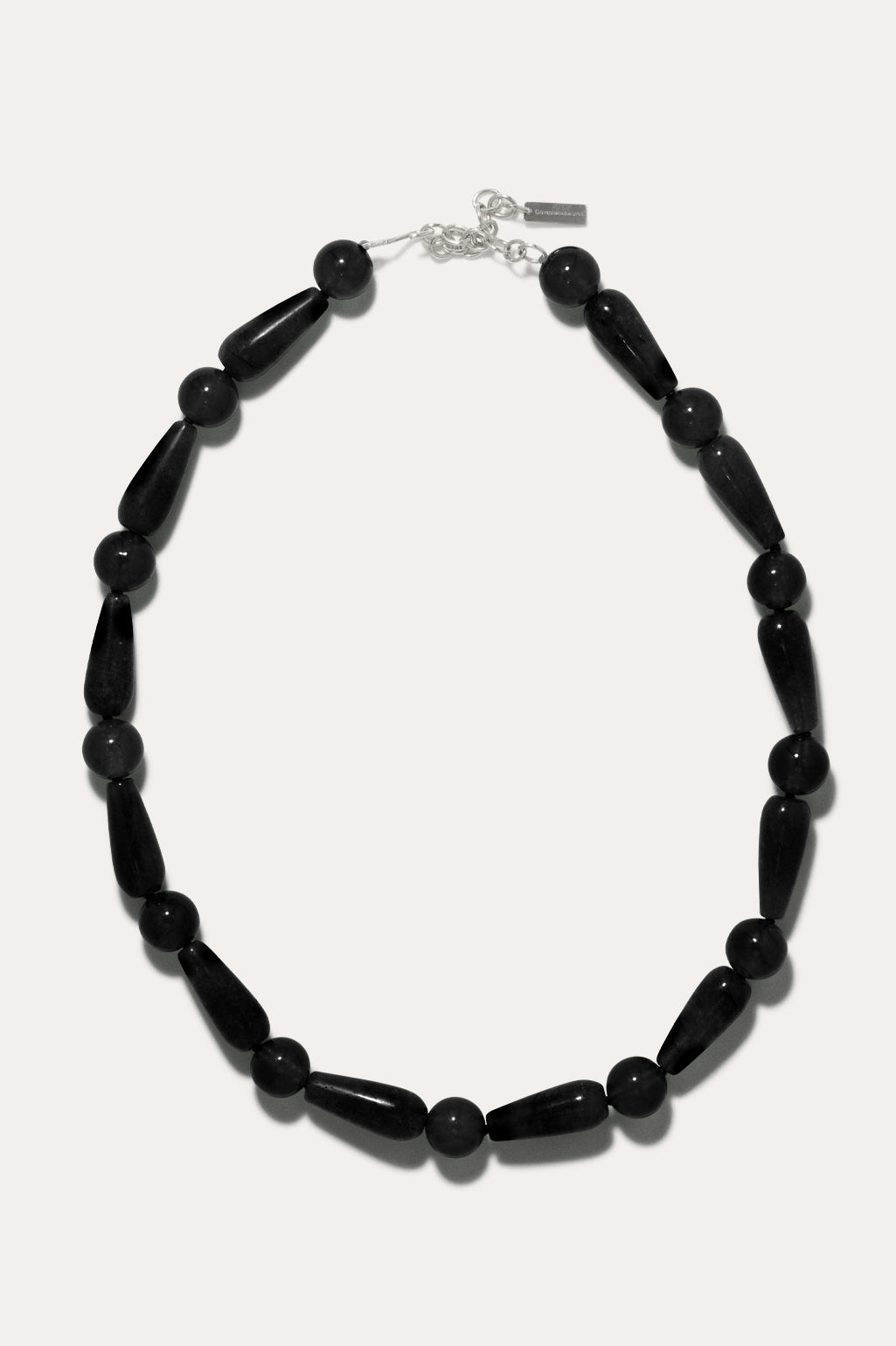 The Depths of Time - Black Onyx and Recycled Silver Necklace