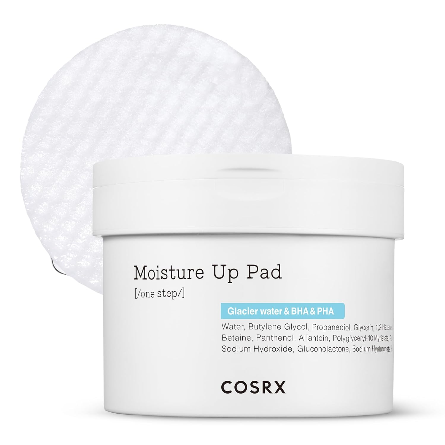 Cosrx Moisture Up Pads 70 Sheets, Bha, Gentle Daily Exfoliant for Sensitive Skin, Preventing Breakouts, Moisturizing, Nourishing, Blemish Care, Korean Skin Care