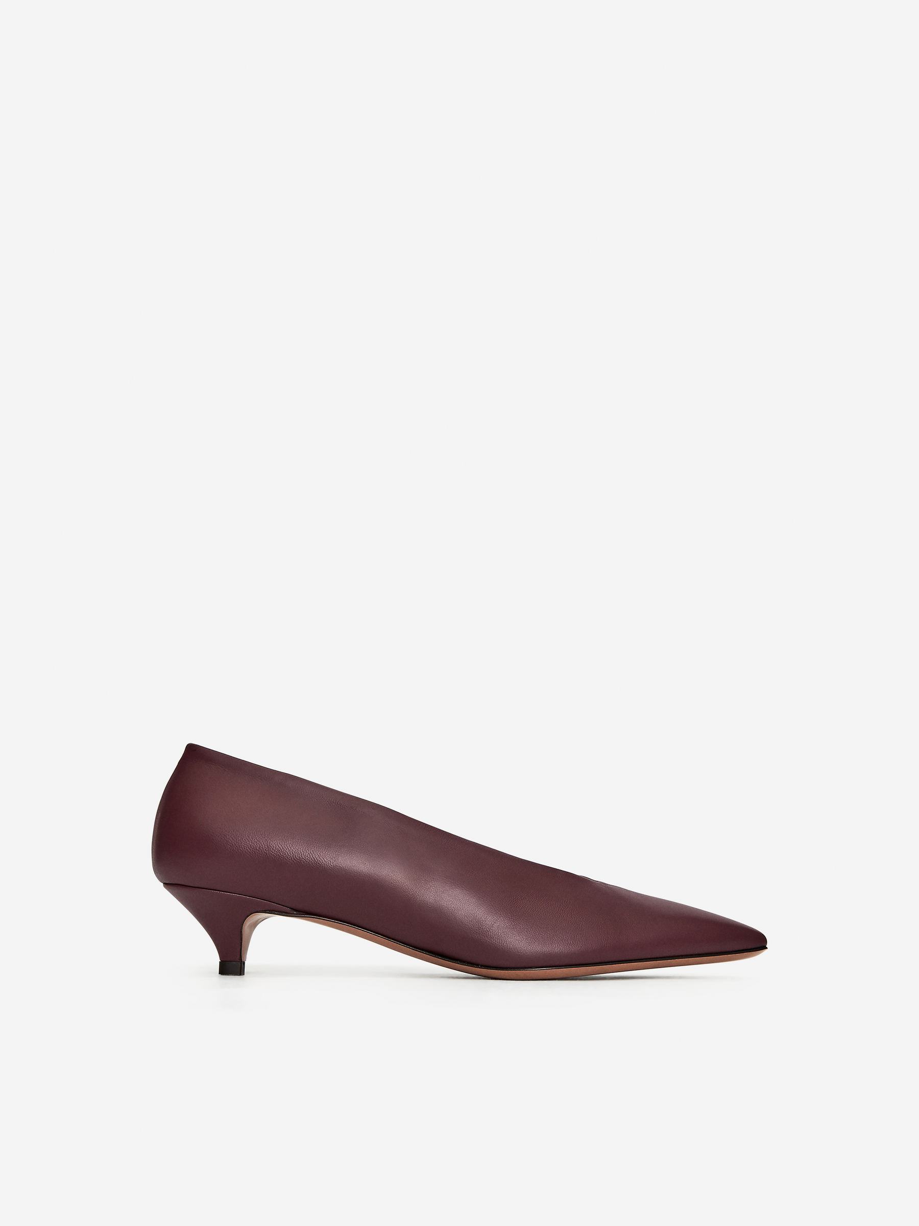 Leather Pumps &amp;ndash; Burgundy &amp;ndash; Women &amp;ndash; Arket Gb