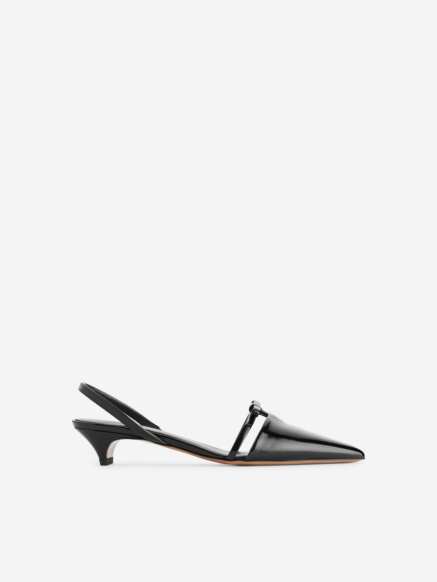 Slingback Leather Pumps &amp;ndash; Black &amp;ndash; Women &amp;ndash; Arket Gb