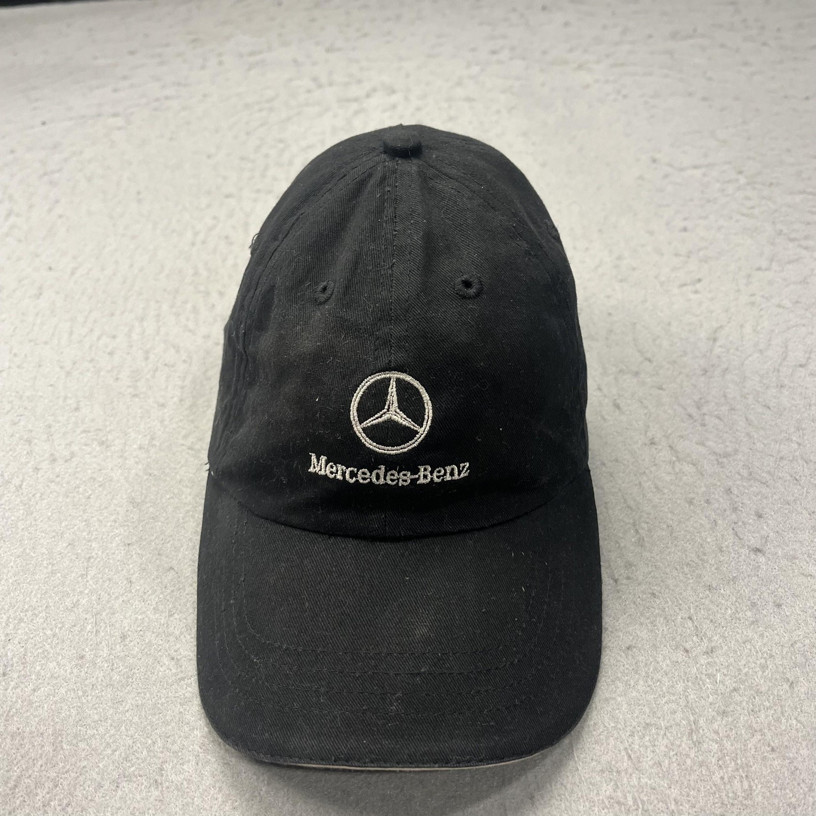 Mercedes Benz Hat Cap Strap Back One Size Mens Black Vintage Golf Logo Baseball