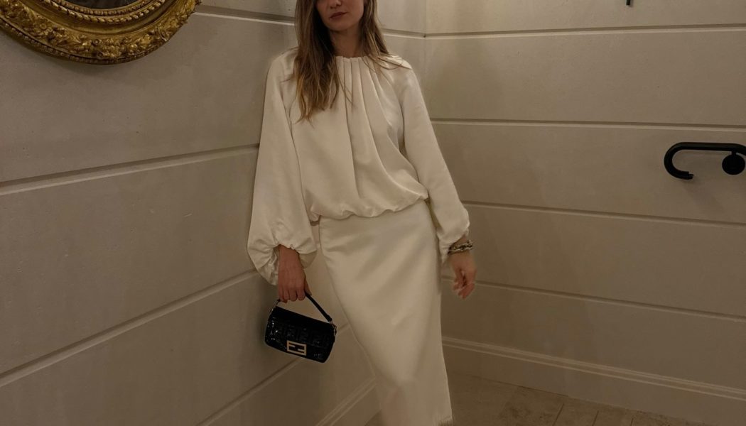 Not Sparkles, No Velvet—This is the Elegant Dress Trend French Women Wear During Party-Season Instead