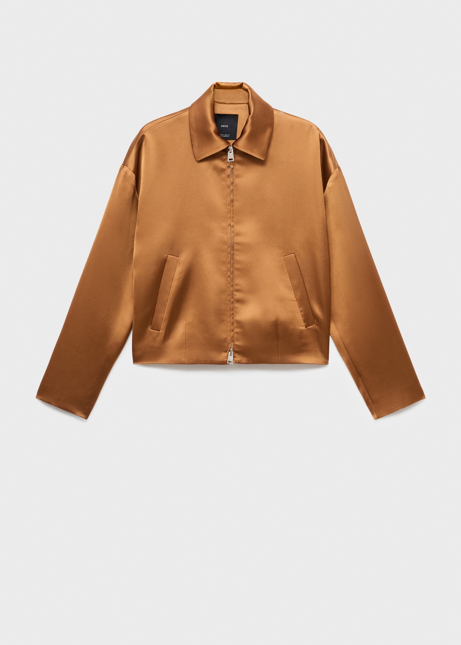 Satin Jacket With Pockets - Women | Mango Usa