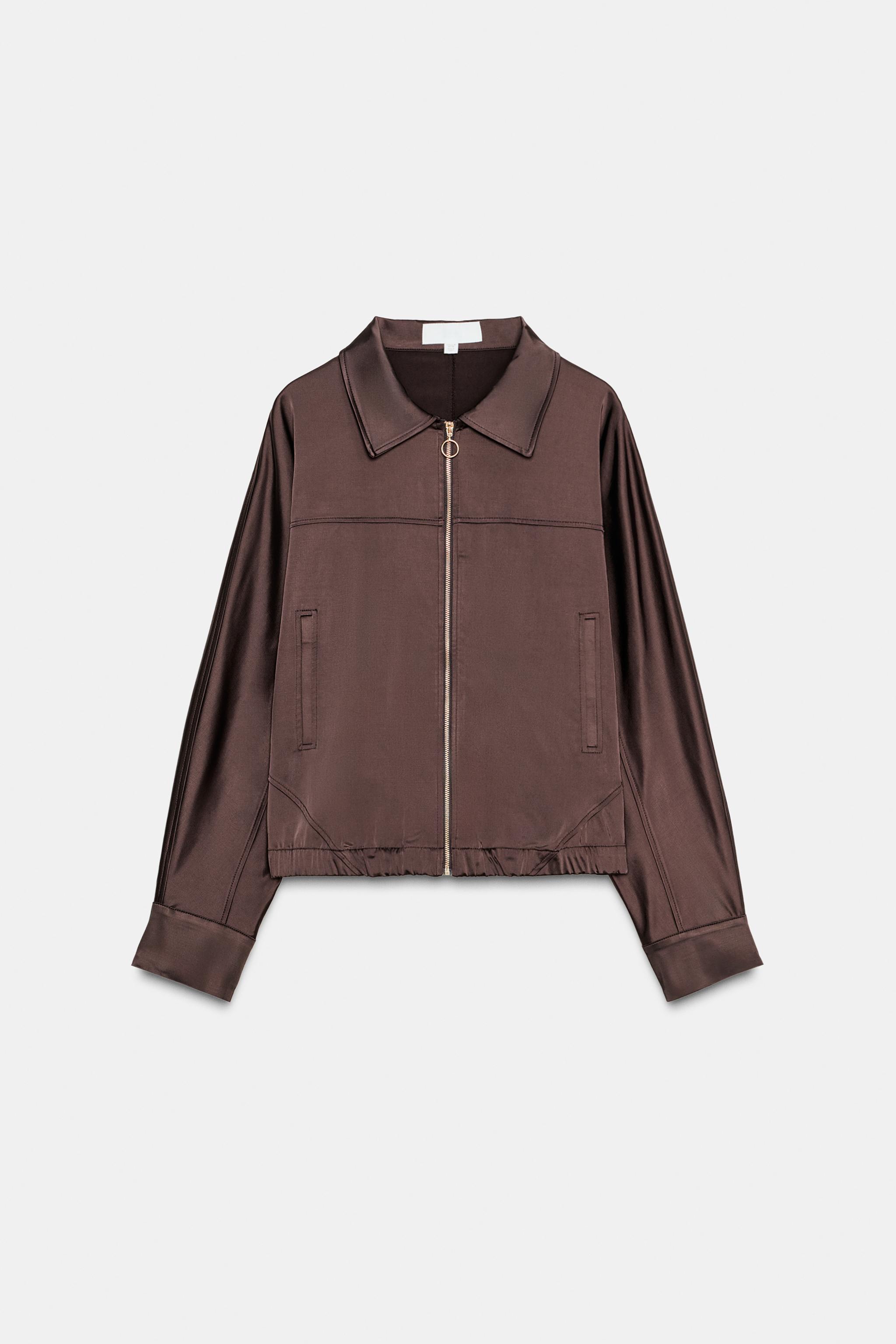 Satin Zip-Up Jacket