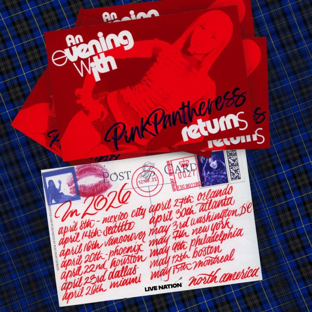 pinkpantheress 2026 tour poster North American Tour An Evening with PinkPantheress Tour dates
