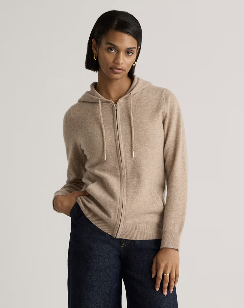 Quince, Cashmere Zip Hoodie