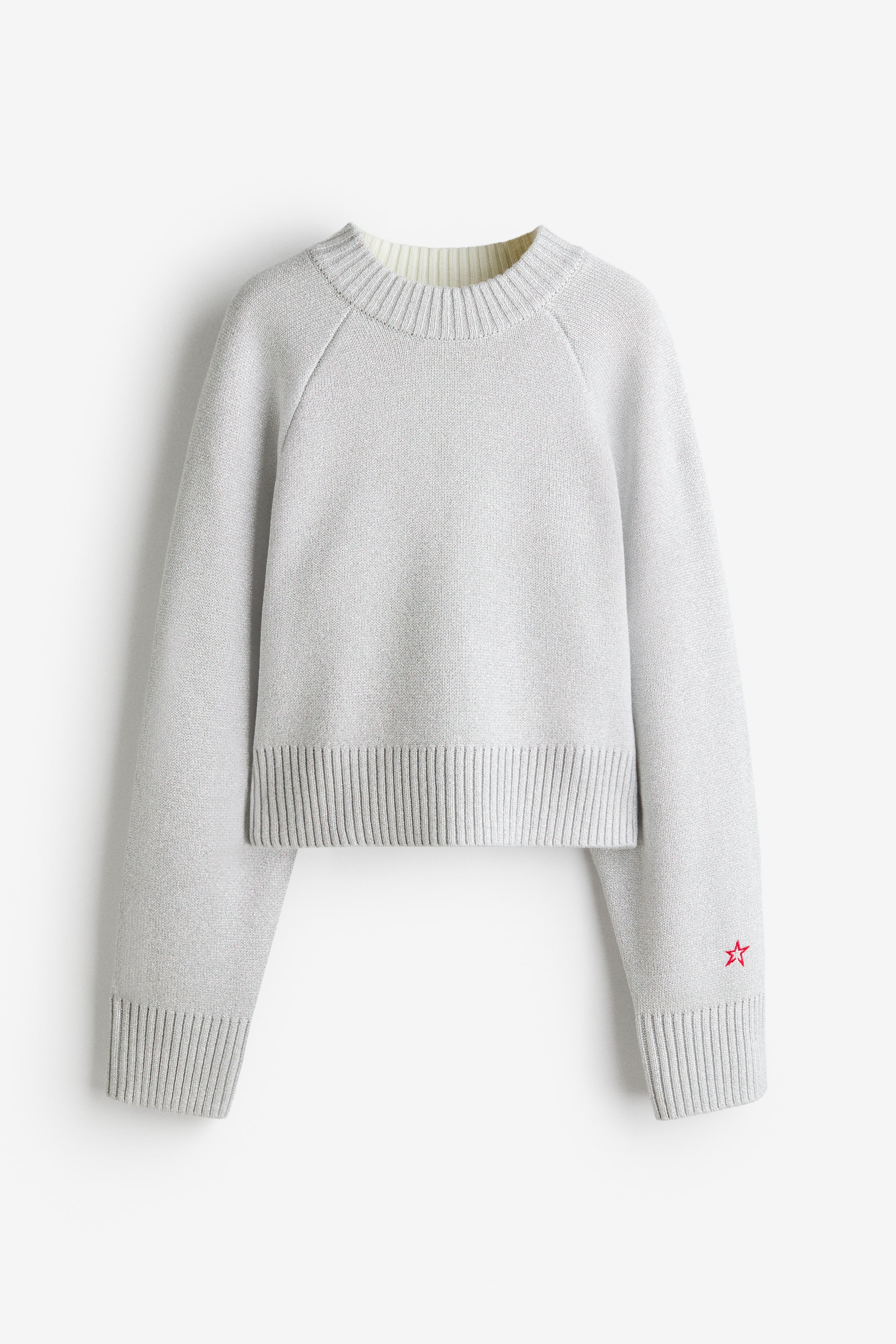 Wool-Blend Sweater - Silver-Colored