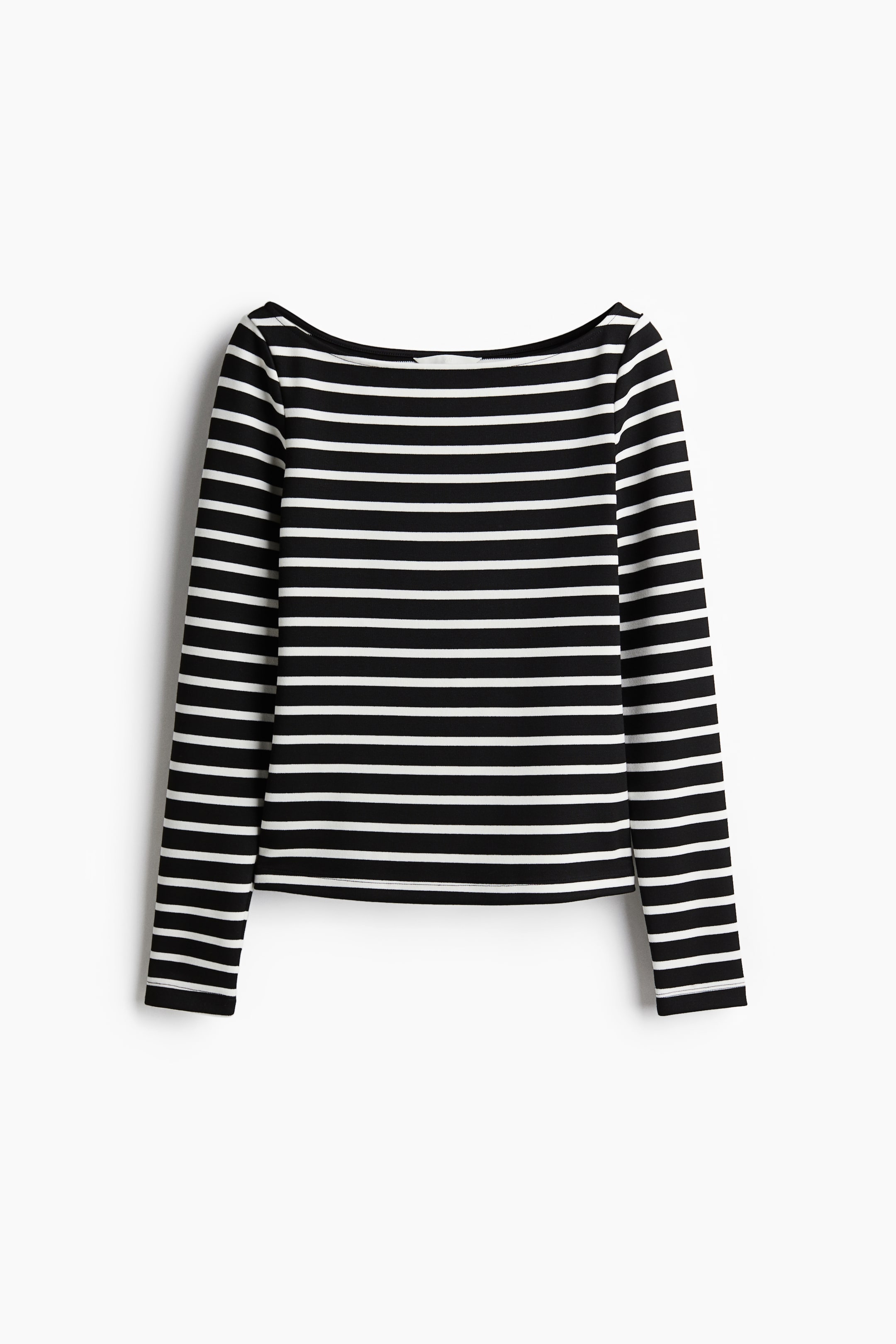 Boat-Neck Top - Black