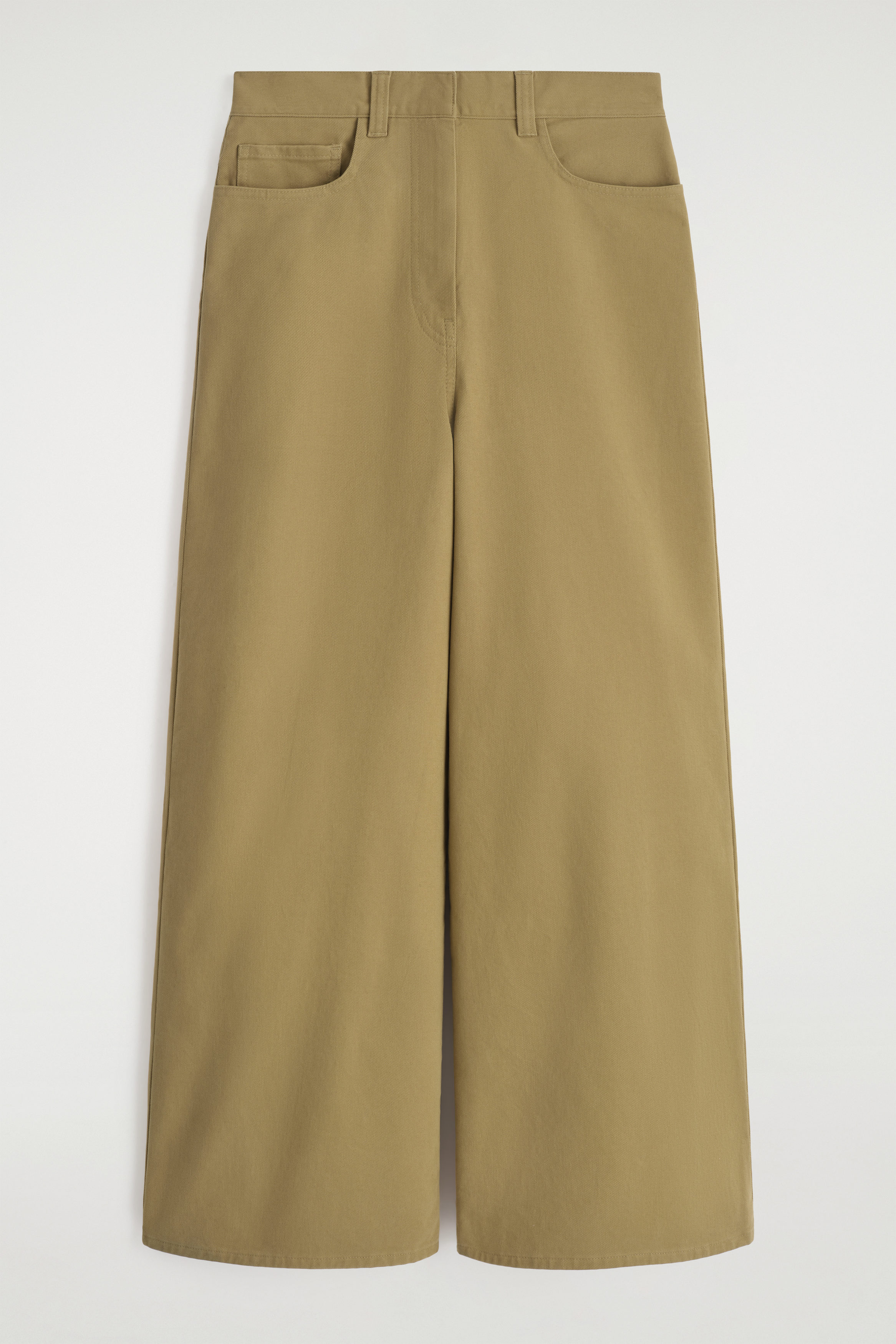 Cotton Cropped Wide-Leg Trousers