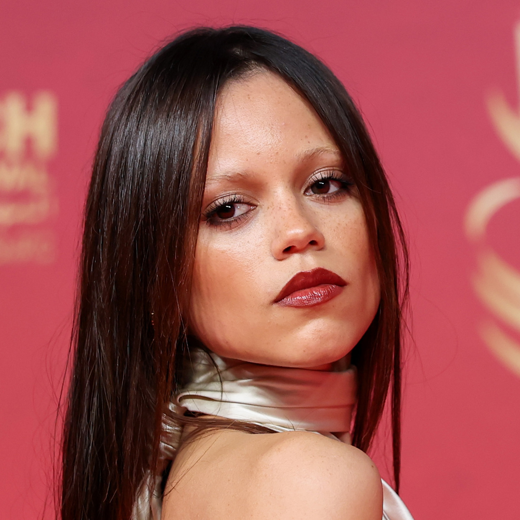 Jenna Ortega walks the red carpet on day two of the 22nd Marrakech International Film Festival with glass hair