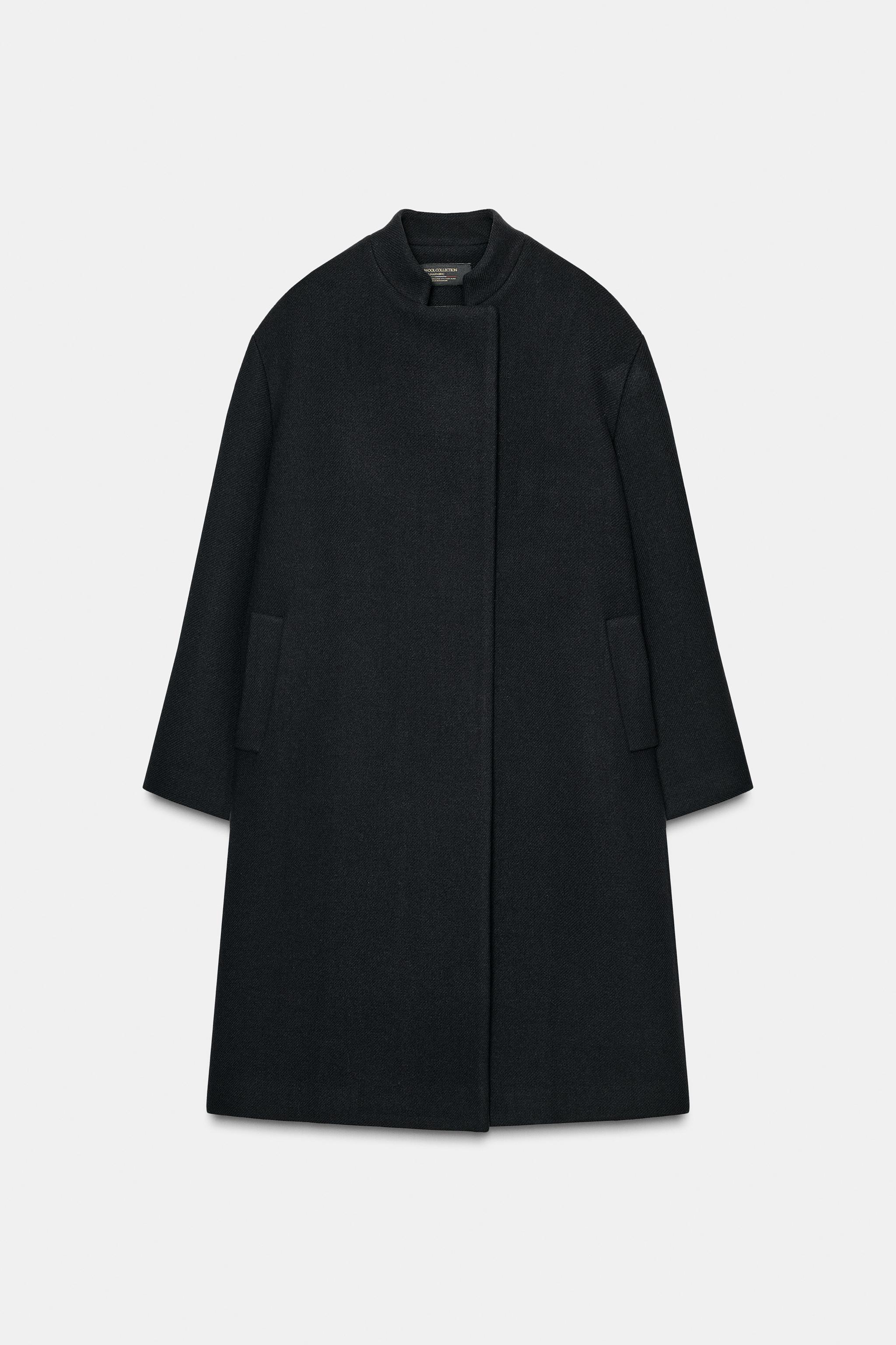 Wool Blend Coat Zw Collection