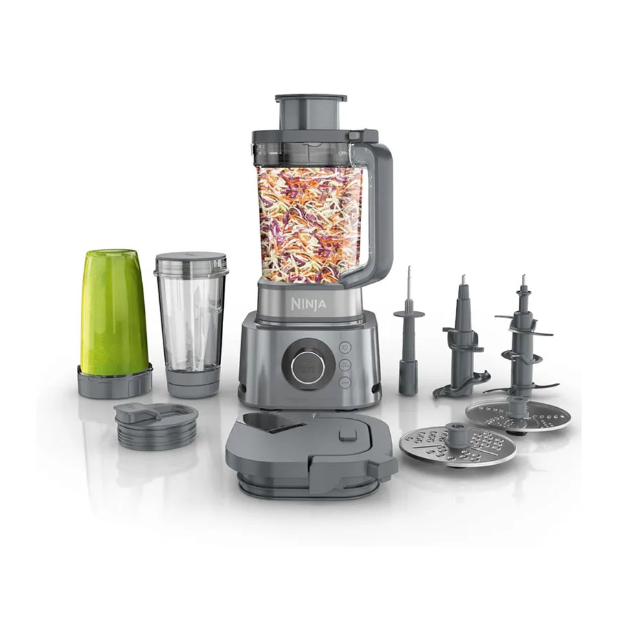 Ninja Blender &amp;amp; Food Processor Combo, Foodi Power Blender System for Smoothies, Bowls, Spreads &amp;amp; Shakes, 6 Functions, 72-Oz Pitcher, To-Go Cups, Silver, Ss401