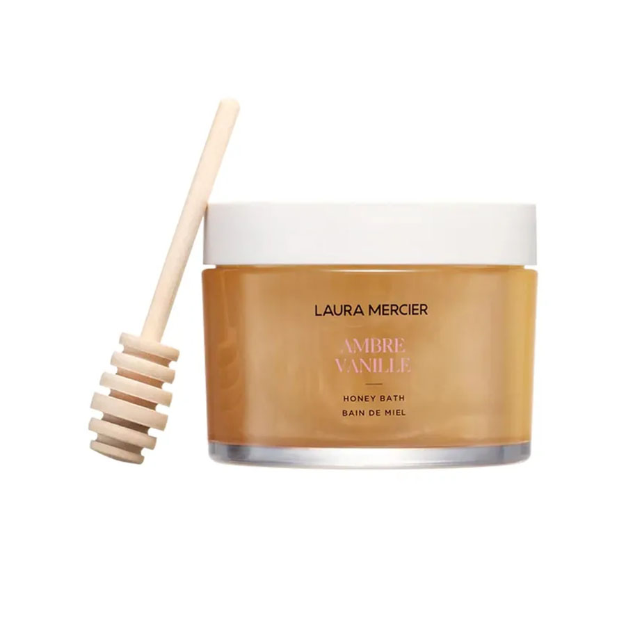 Laura Mercier Honey Bath, Foaming Bubble Bath, Long-Lasting Hydration, Helps Maintain Skin&#039;s Moisture, Provides Visible Radiance, Suitable for All Skin Types, Ambre Vanille