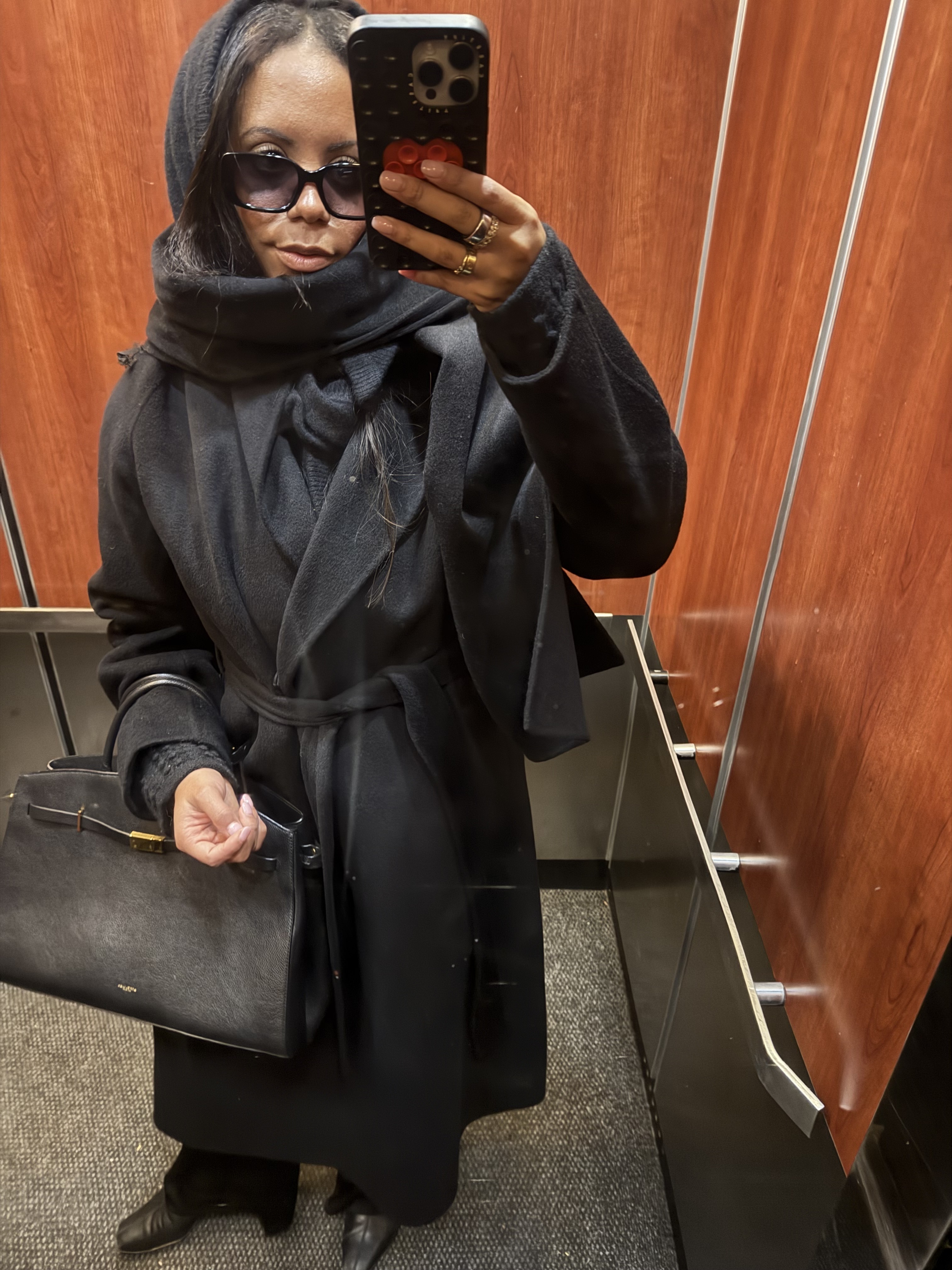 sierra mayhew wearing triangle scarf