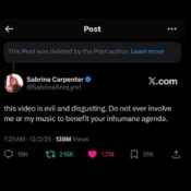 White House Quietly Deletes ICE Video Using Sabrina Carpenter's Music After Getting Ratioed by Pop Star