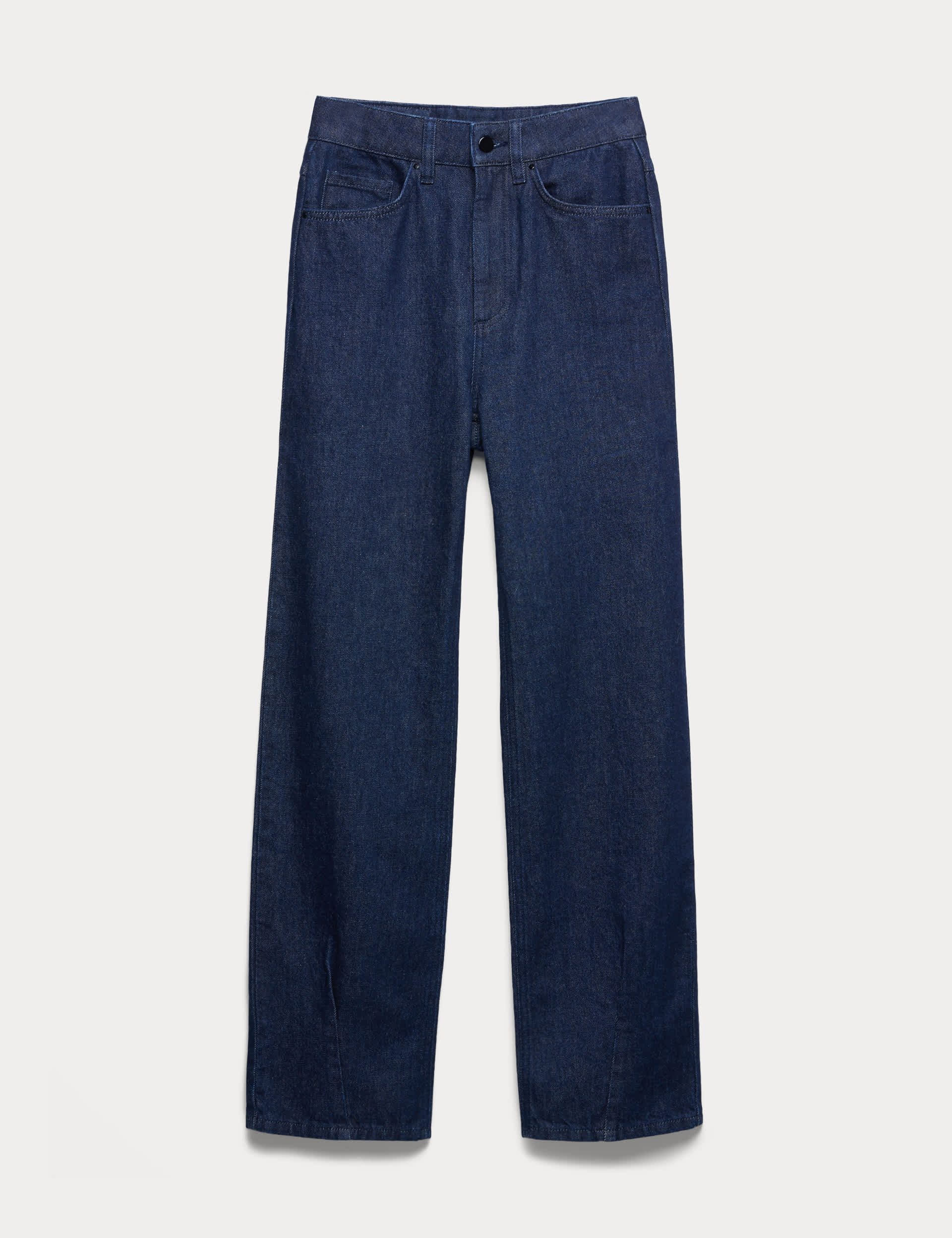 Pure Cotton High Waisted Wide Leg Jeans