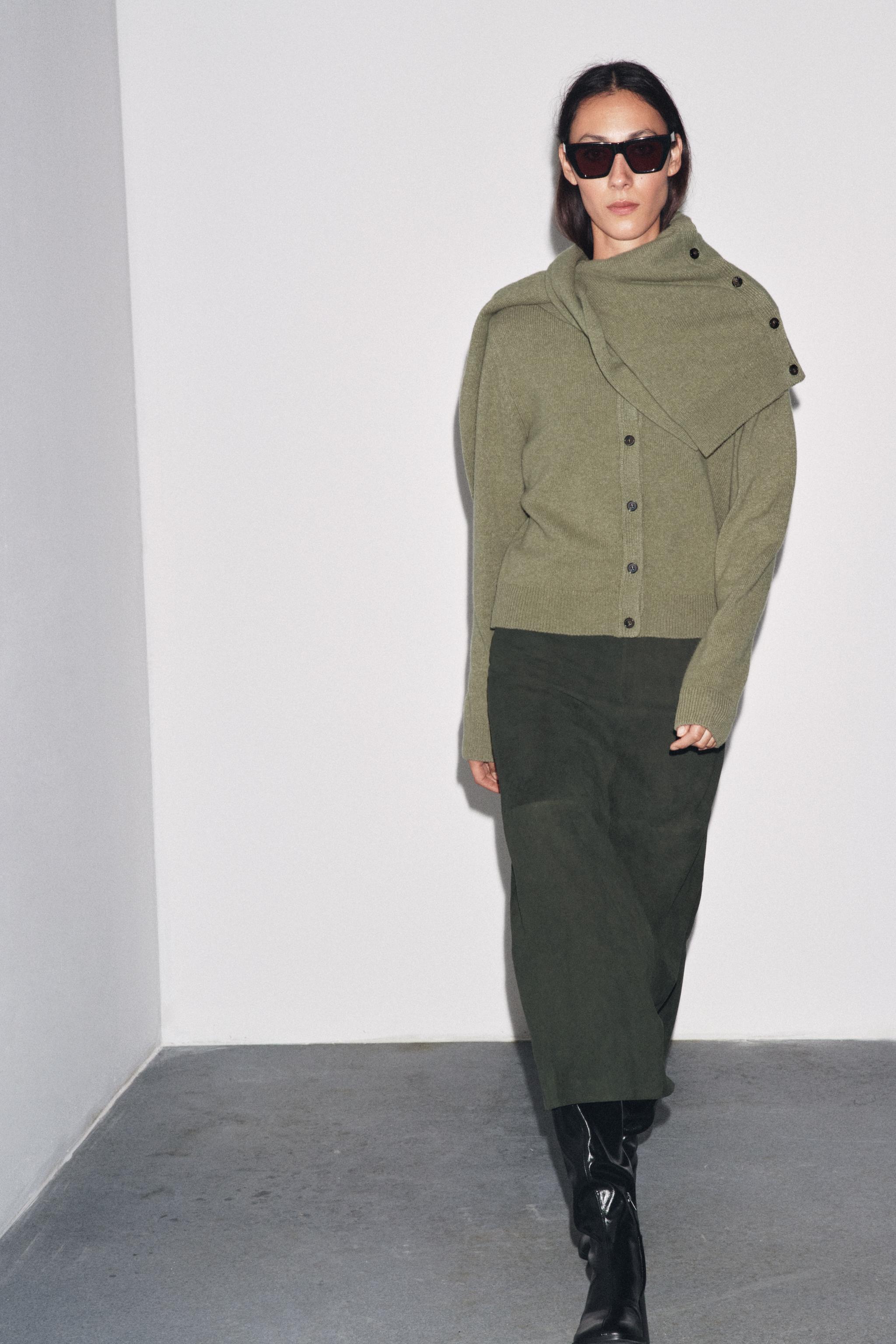 Cashmere and Wool Long Sleeve Cardigan