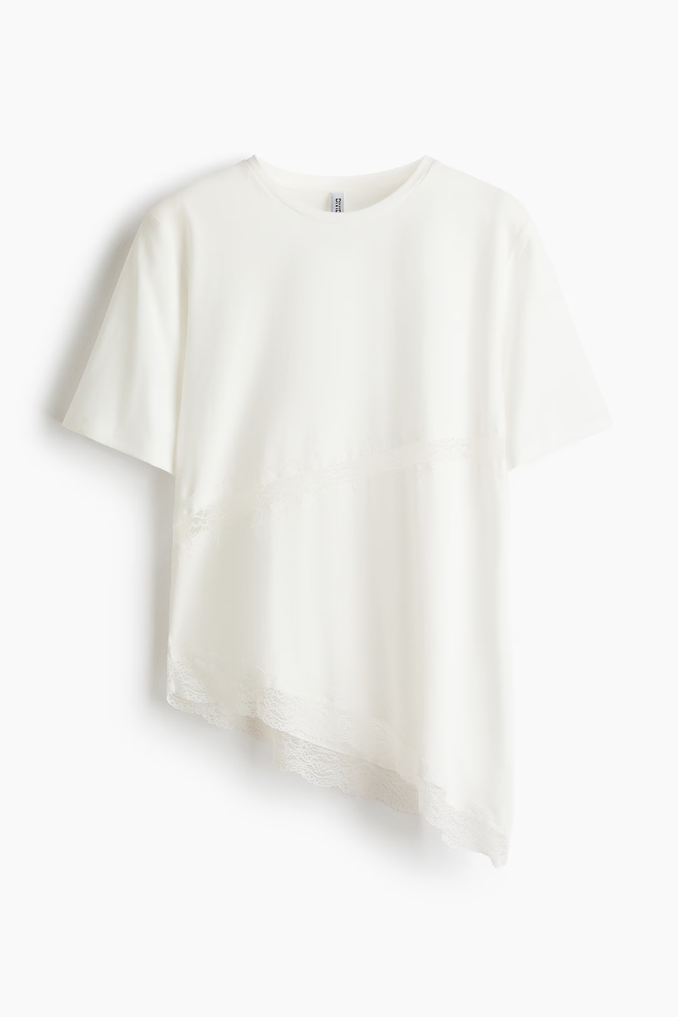 h&amp;amp;m, Lace-Trimmed T-Shirt