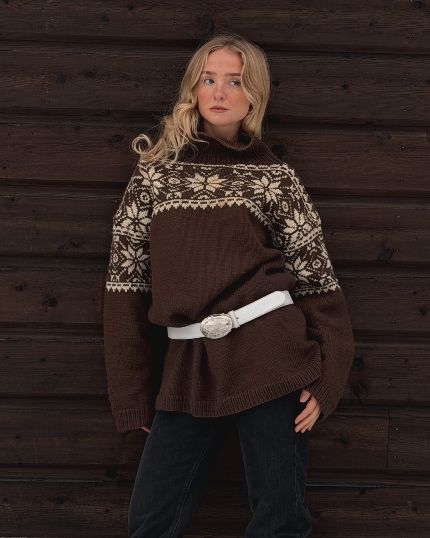 Fanny Ekstrand wears a Fair Isle sweater.