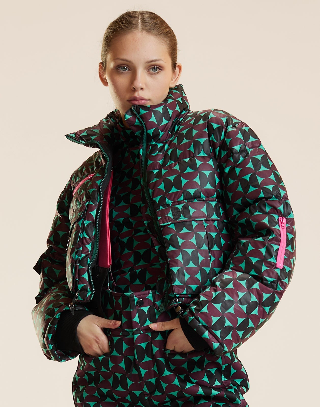 Cynthia Rowley Art Nouveau Puffer Jacket