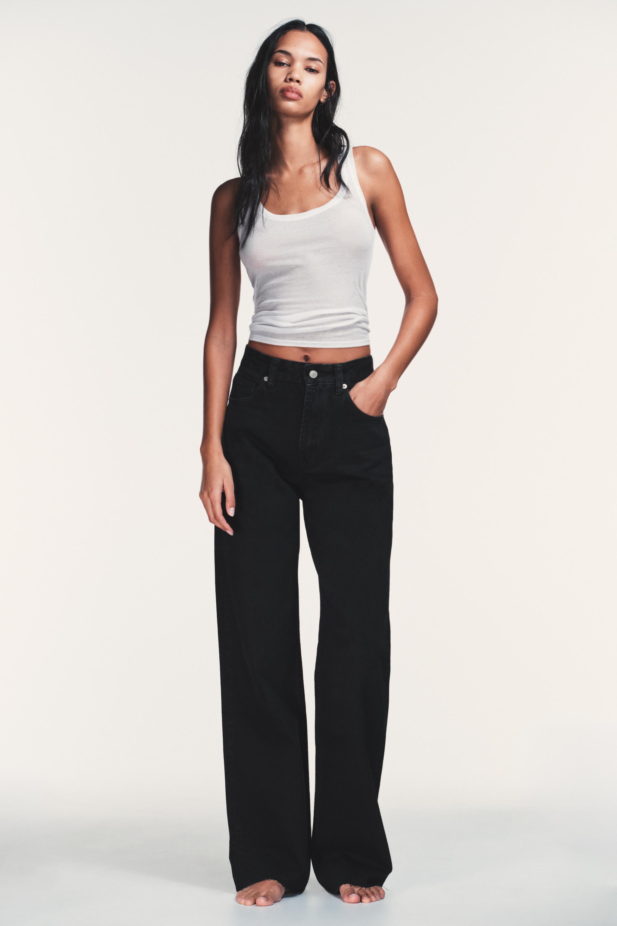 Trf High-Waist Wide-Leg Jeans