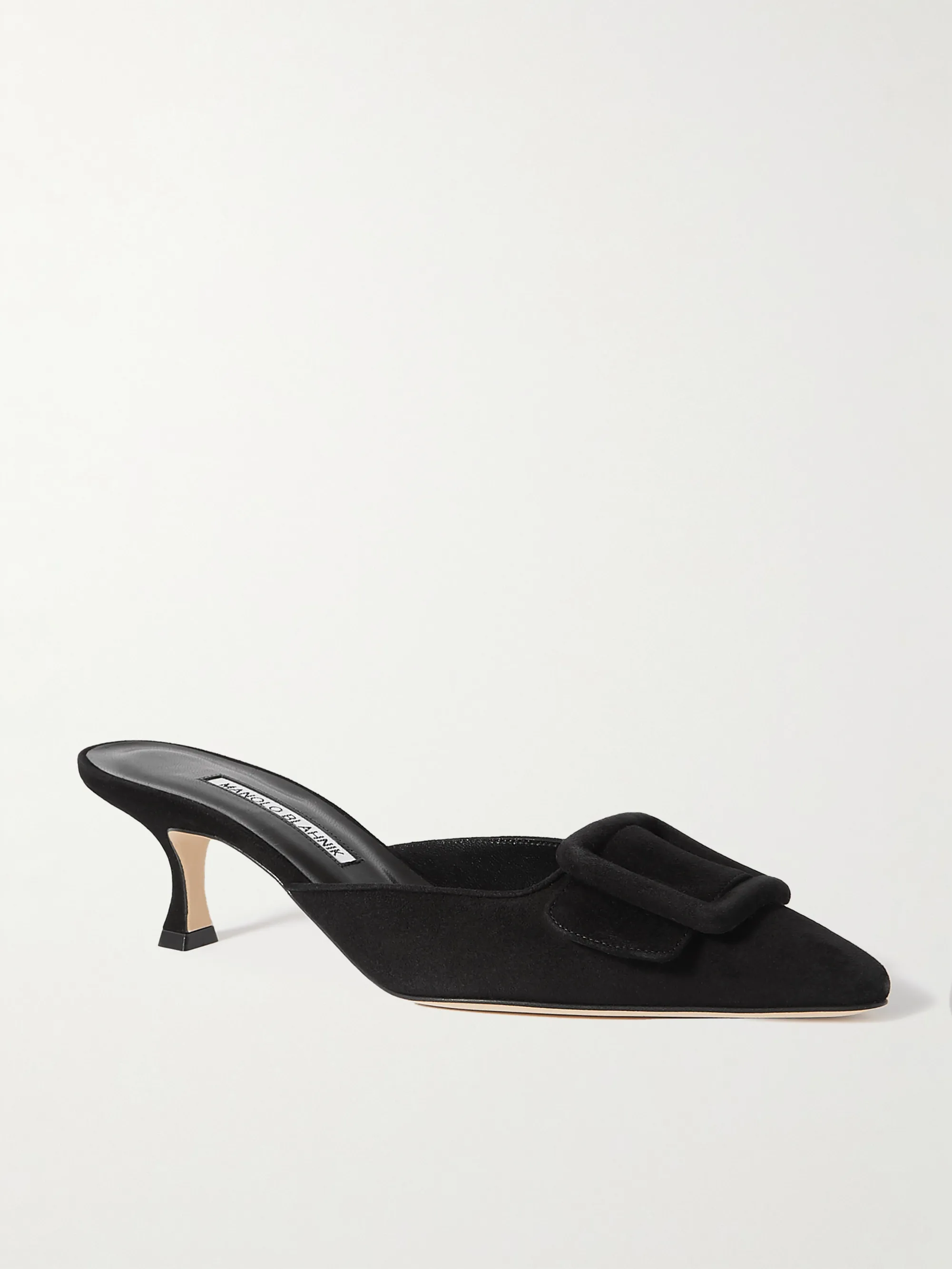 MANOLO BLAHNIK, Maysale 50 buckled suede mules