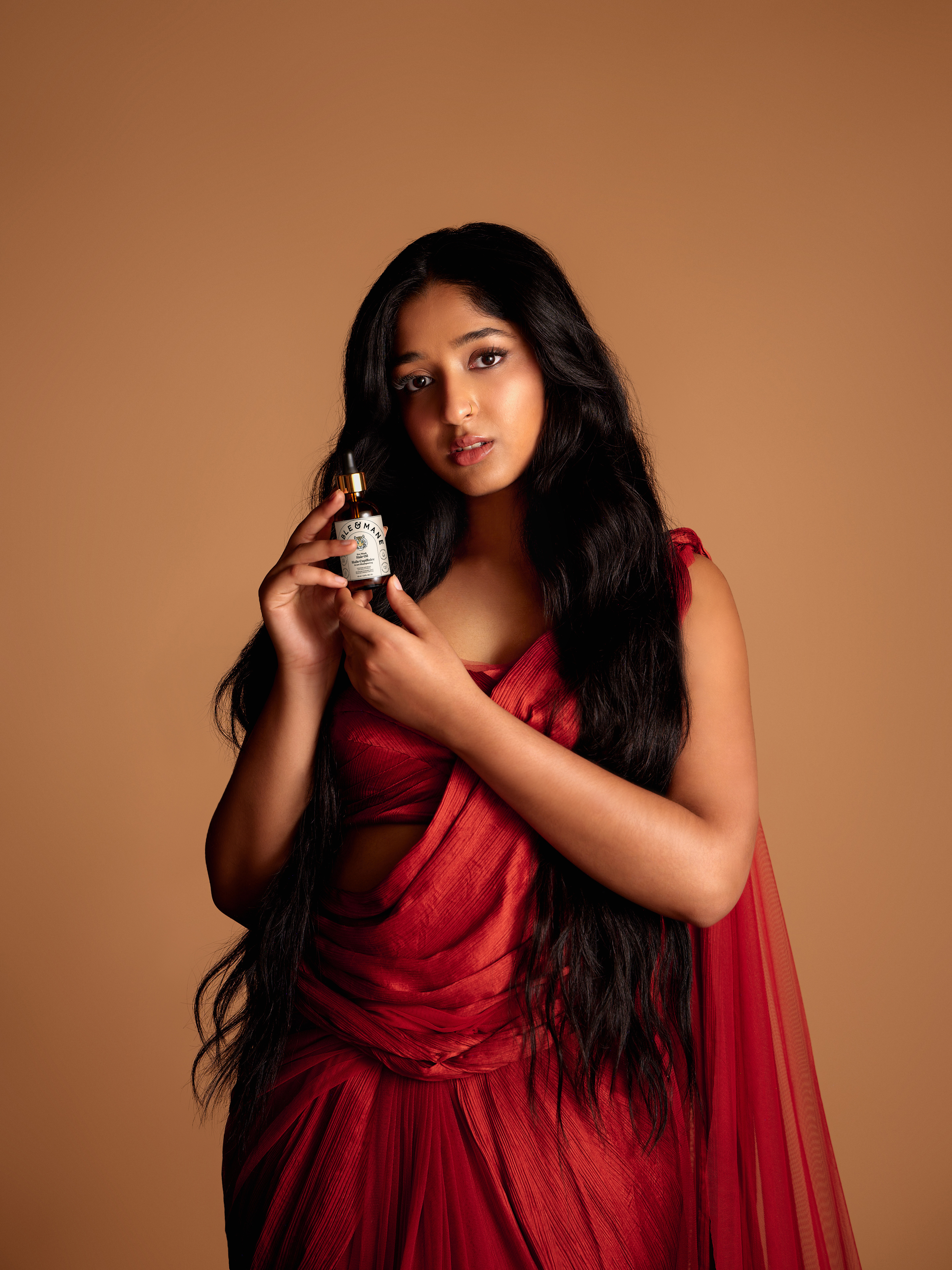 Maitreyi Ramakrishnan in a Fable &amp;amp; Mane campaign.