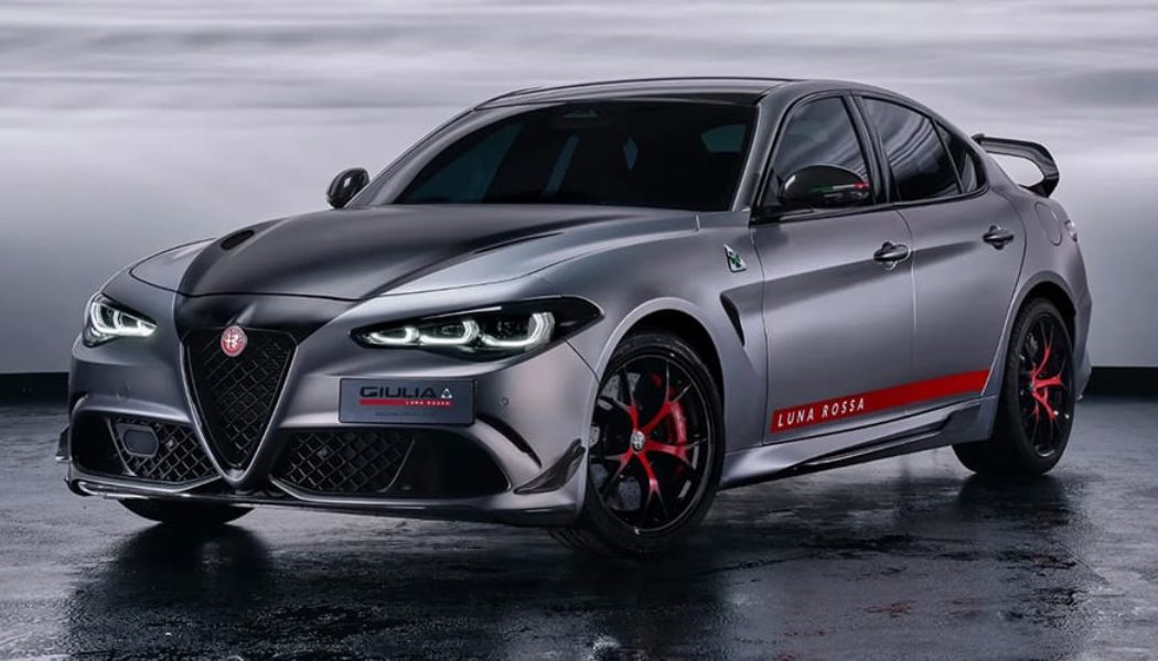Alfa Romeo Debuts the Yacht-Inspired Giulia Quadrifoglio Luna Rossa at Brussels Motor Show