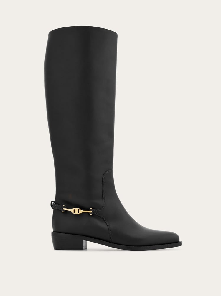 F Buckle Knee Boot
