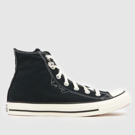 Converse Chucks in Love All Star Hi in Black &amp;amp; White