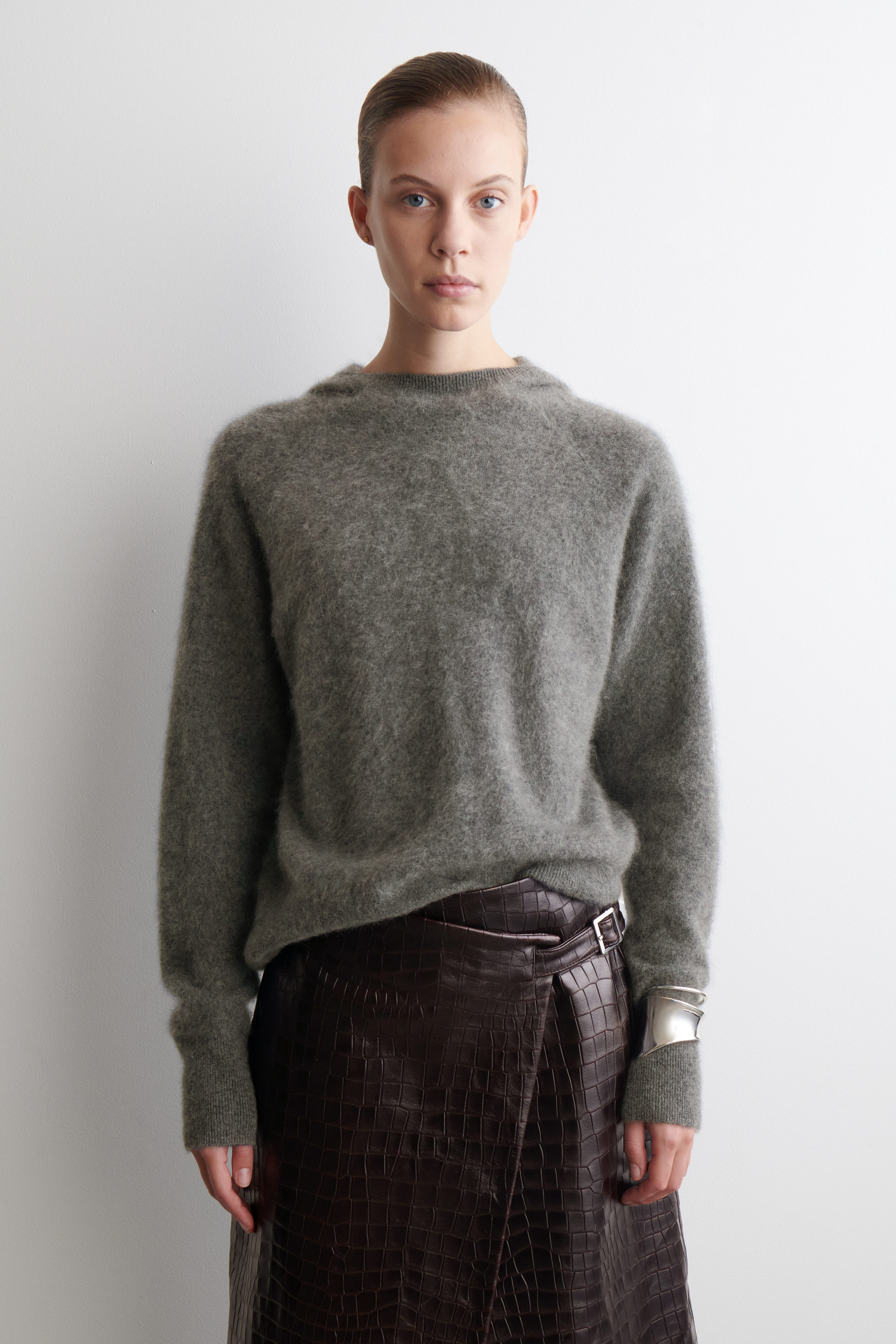 Brushed-Cashmere Hoodie