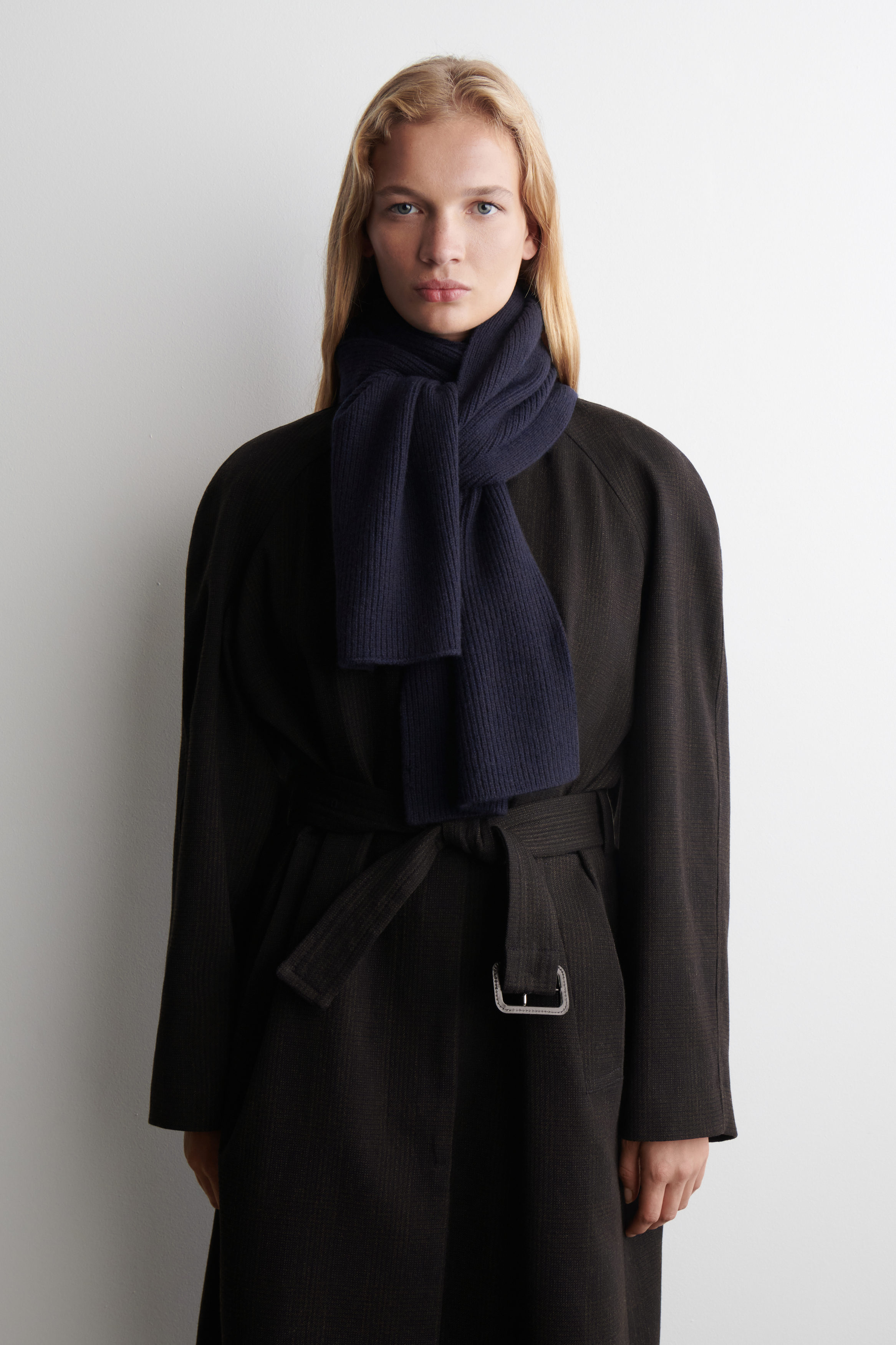 Ribbed Wool-Cashmere Scarf