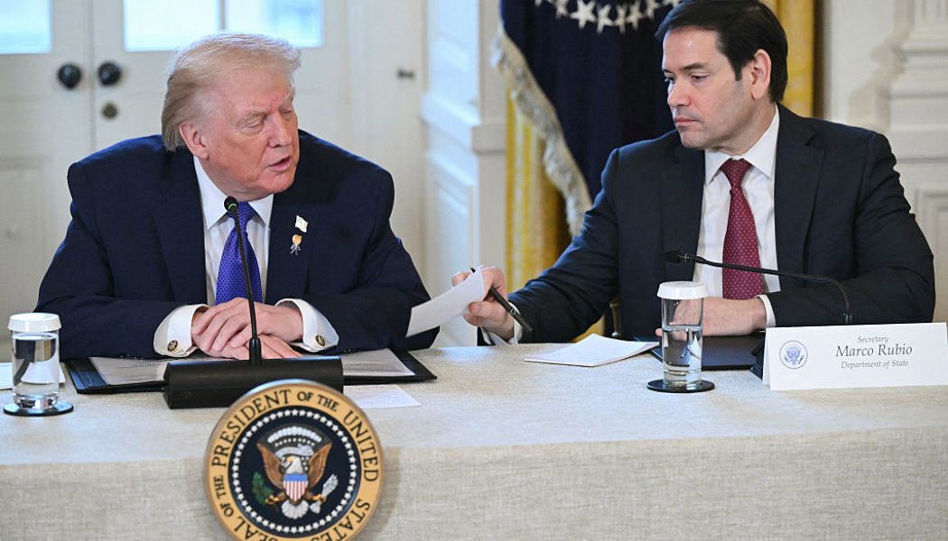 Donald Trump Clowned After Reading Private Note From Marco Rubio Out Loud During Meeting With Oil Execs
