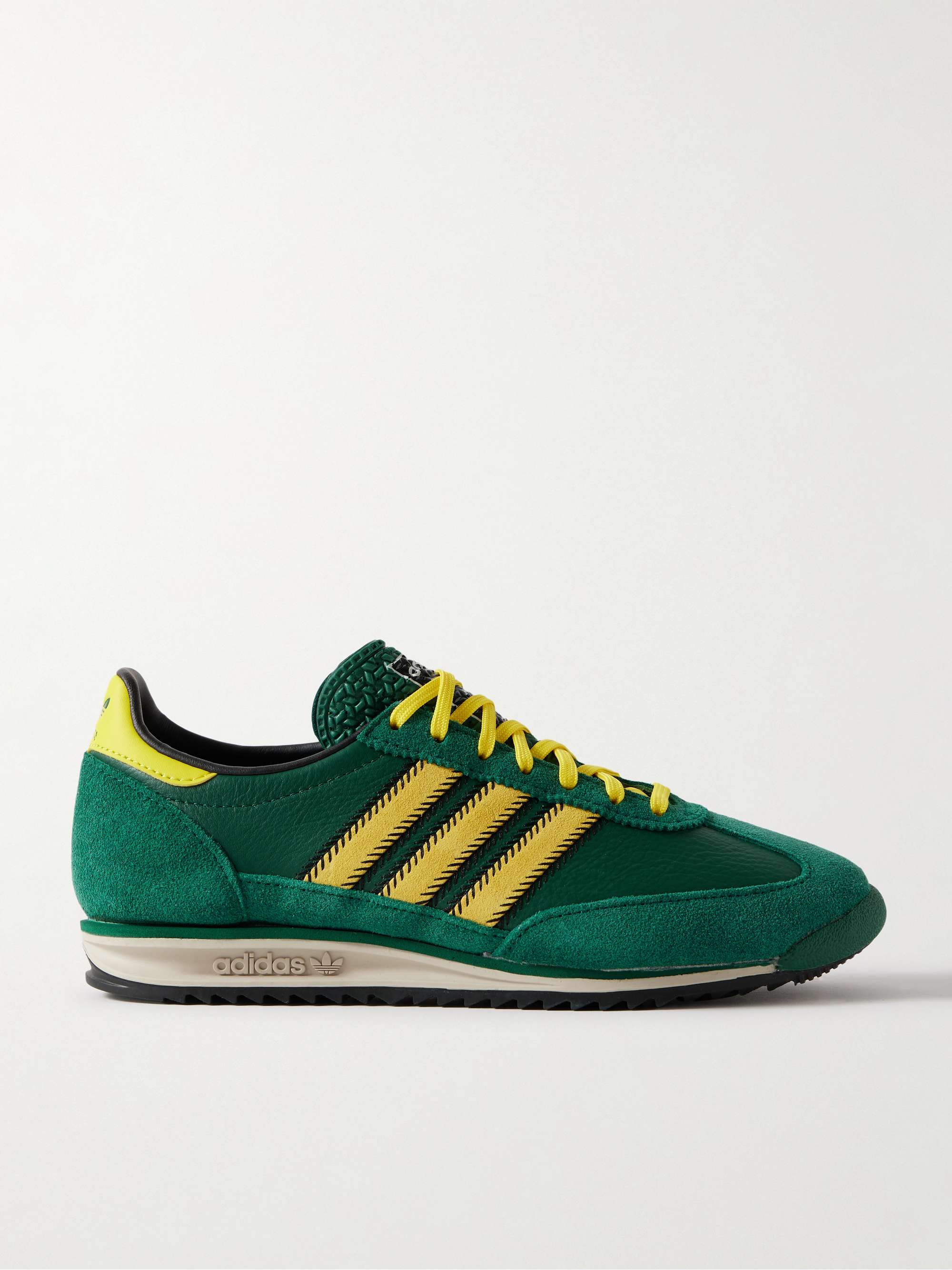 Adidas Originals, SL 72 OG suede and leather sneakers