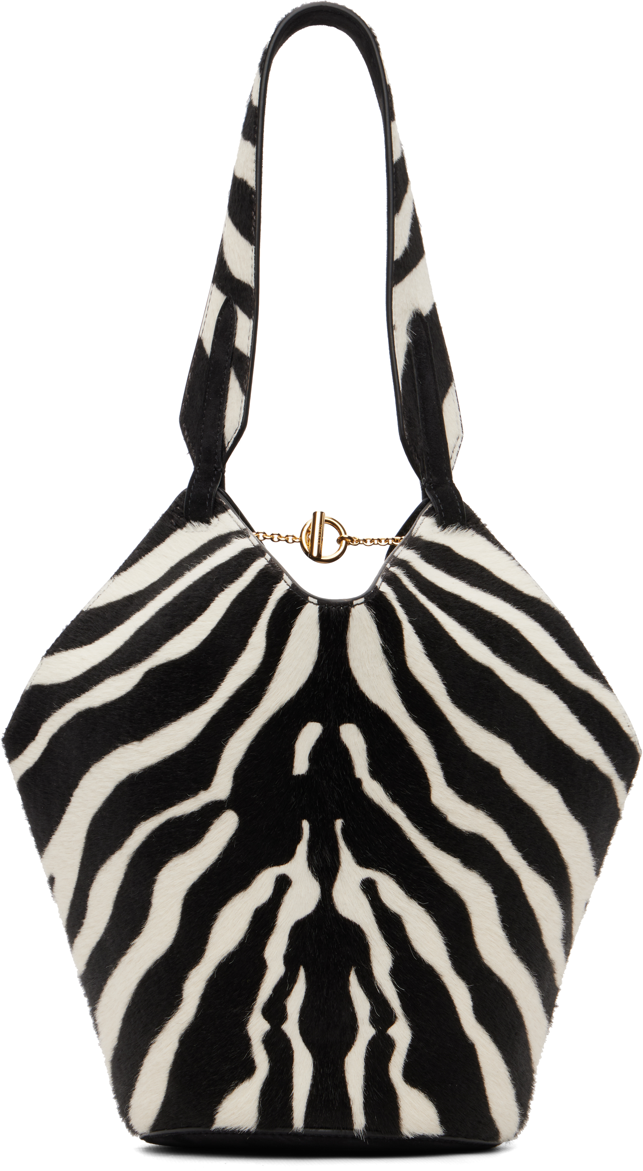 Black &amp;amp; White Mini Lotus Tote