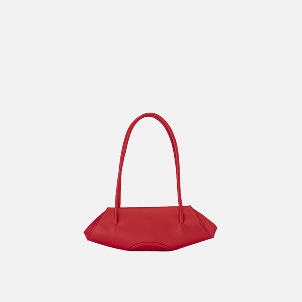 Elizabeth Baguette Mini Saffiano Red