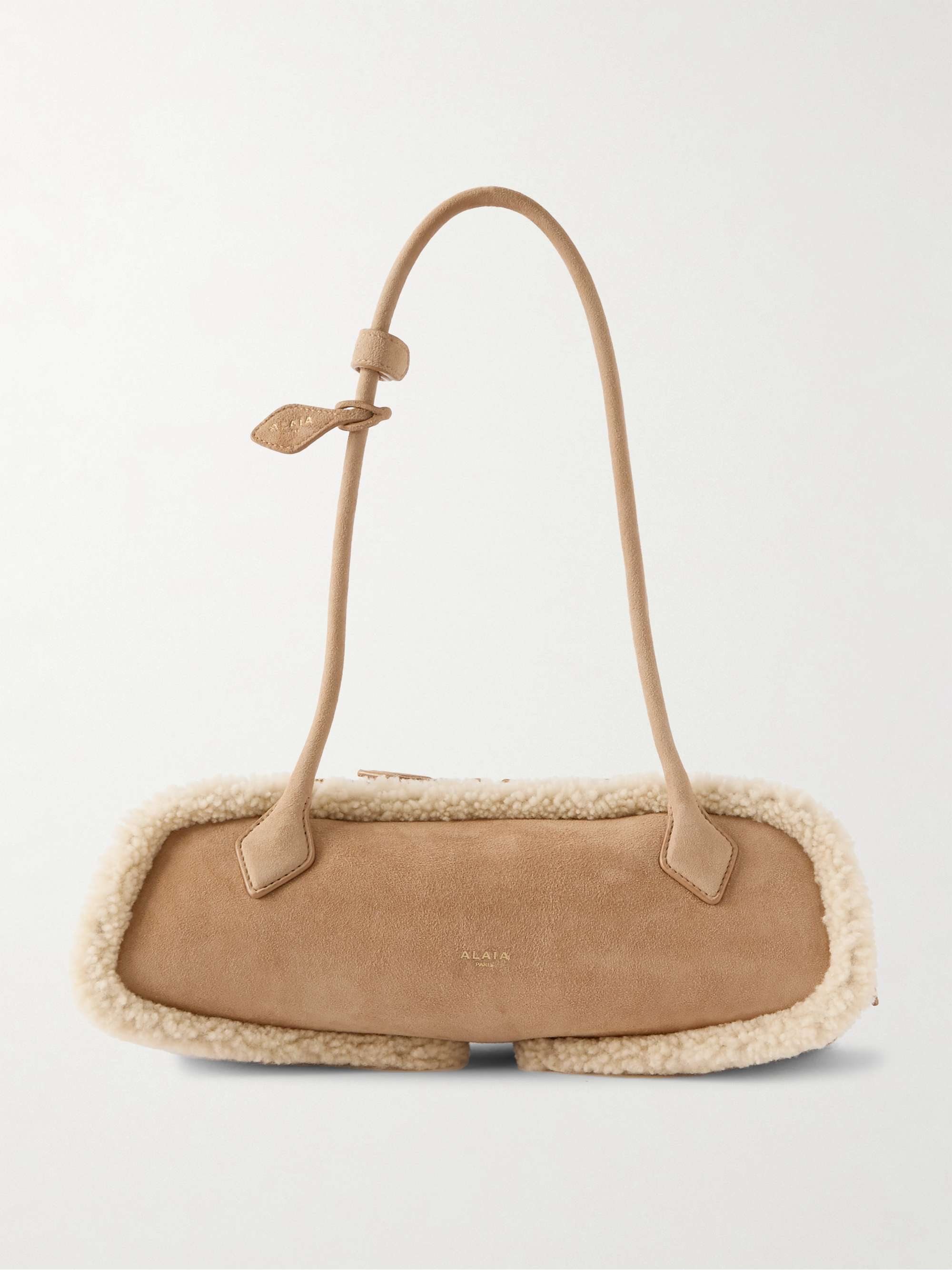 Le Teckel Medium Shearling Shoulder Bag