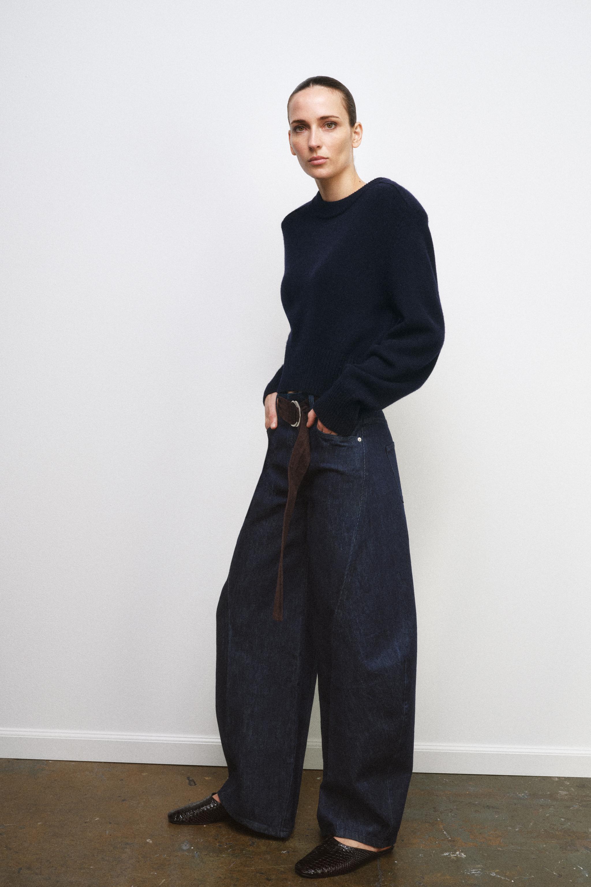 Zw Collection Barrel Belt Jeans