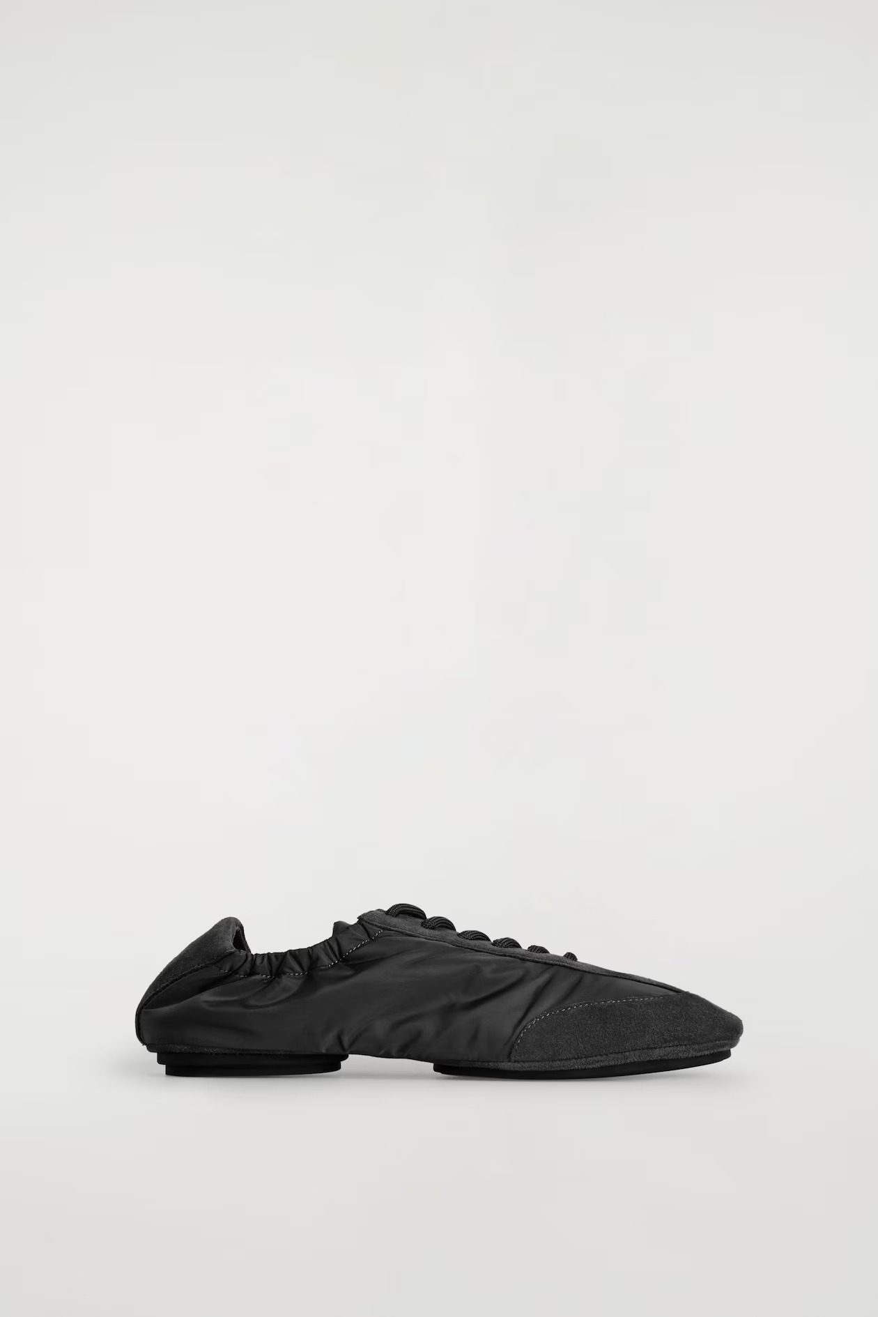 Suede-Nylon Ballet Trainers