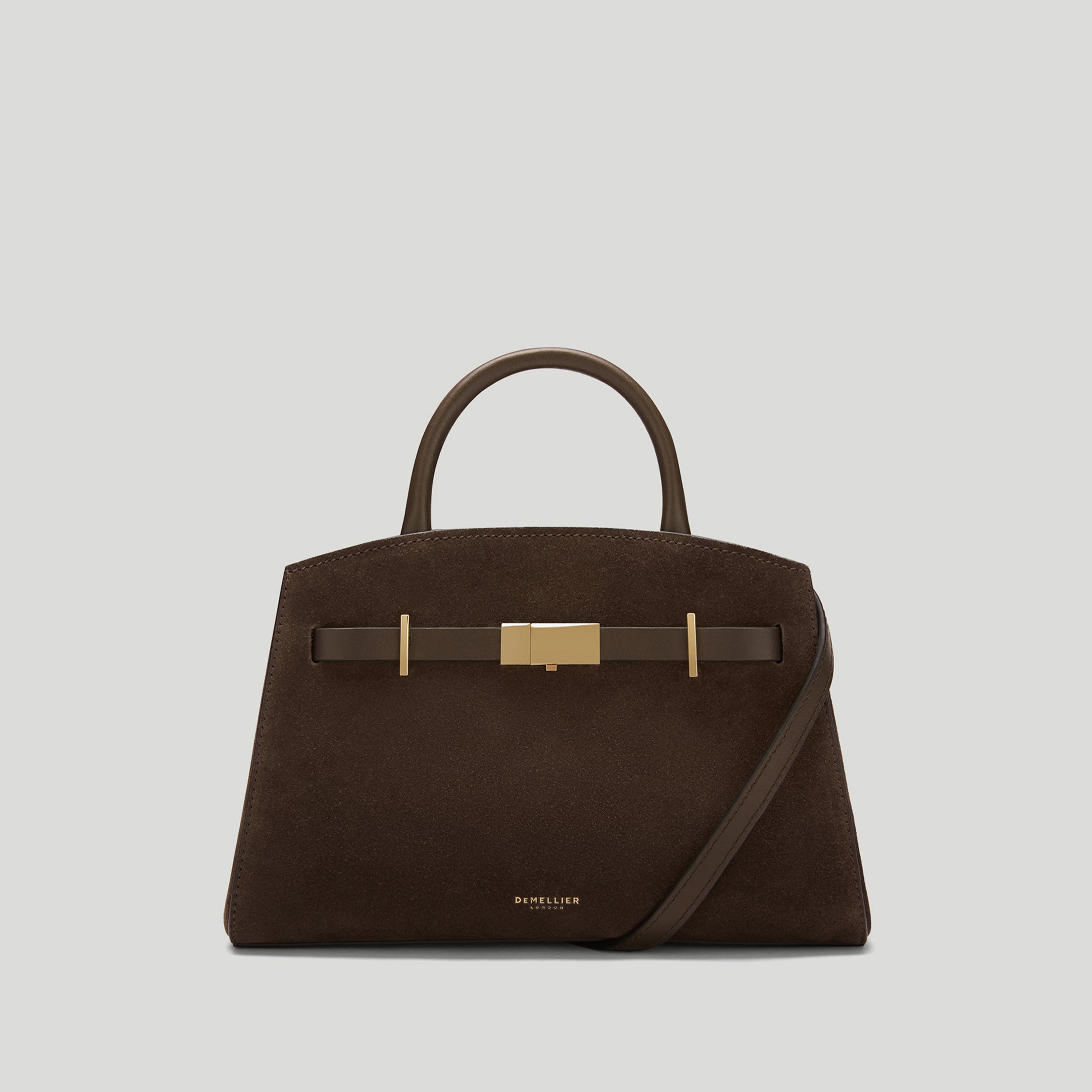 The Small Hudson | Mocha Suede &amp;amp; Mocha Smooth | Demellier