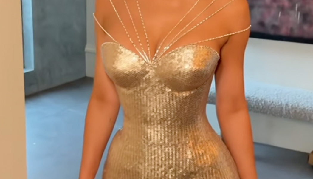 Kylie Jenner Just Snuck Into the Golden Globes in a Shimmering Hourglass Gown—See All the Pics